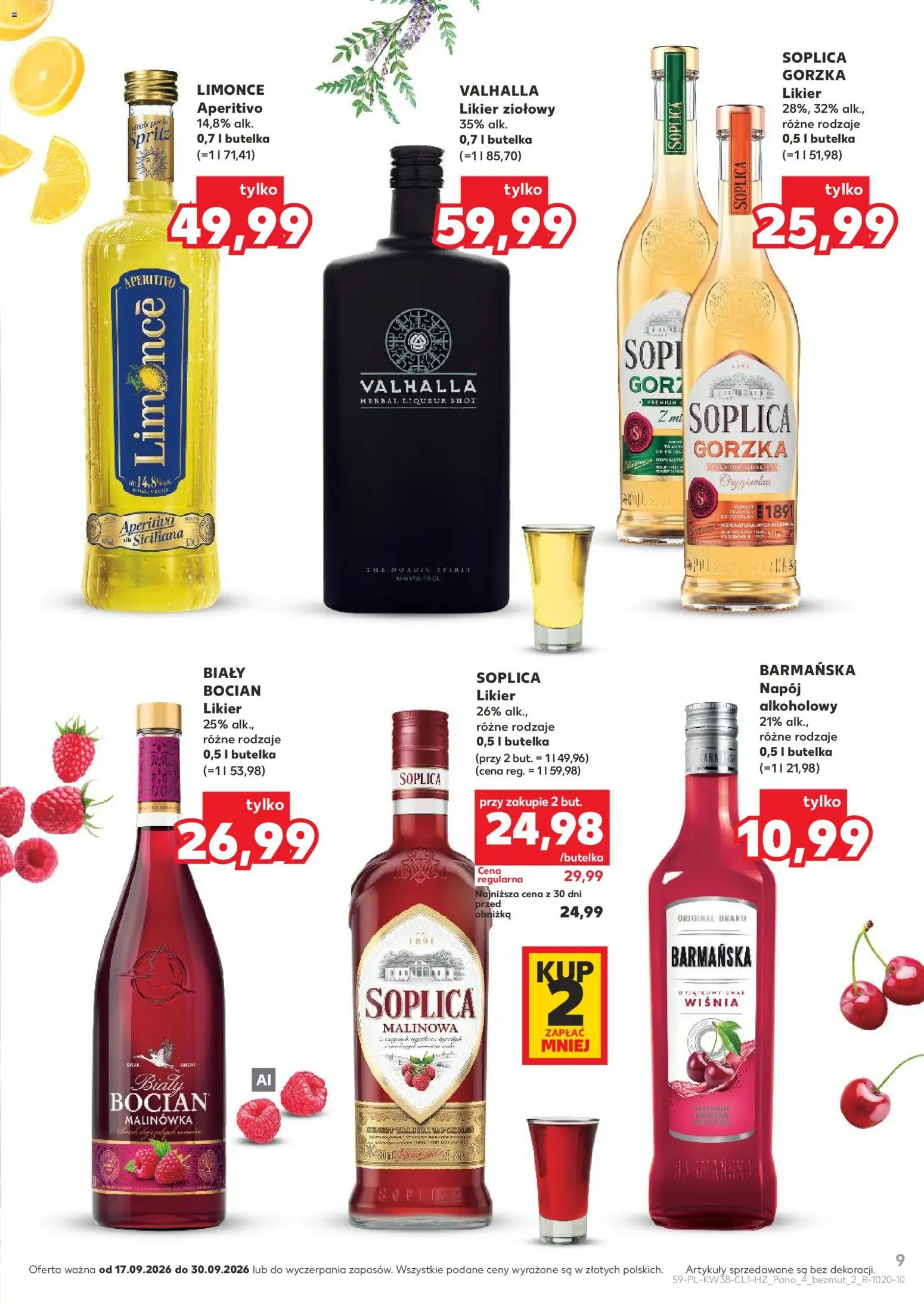 Kaufland Polsko leták - Barek od 17.09.2026 | Strana: 9 | Produkty: Spritz, Aperitivo