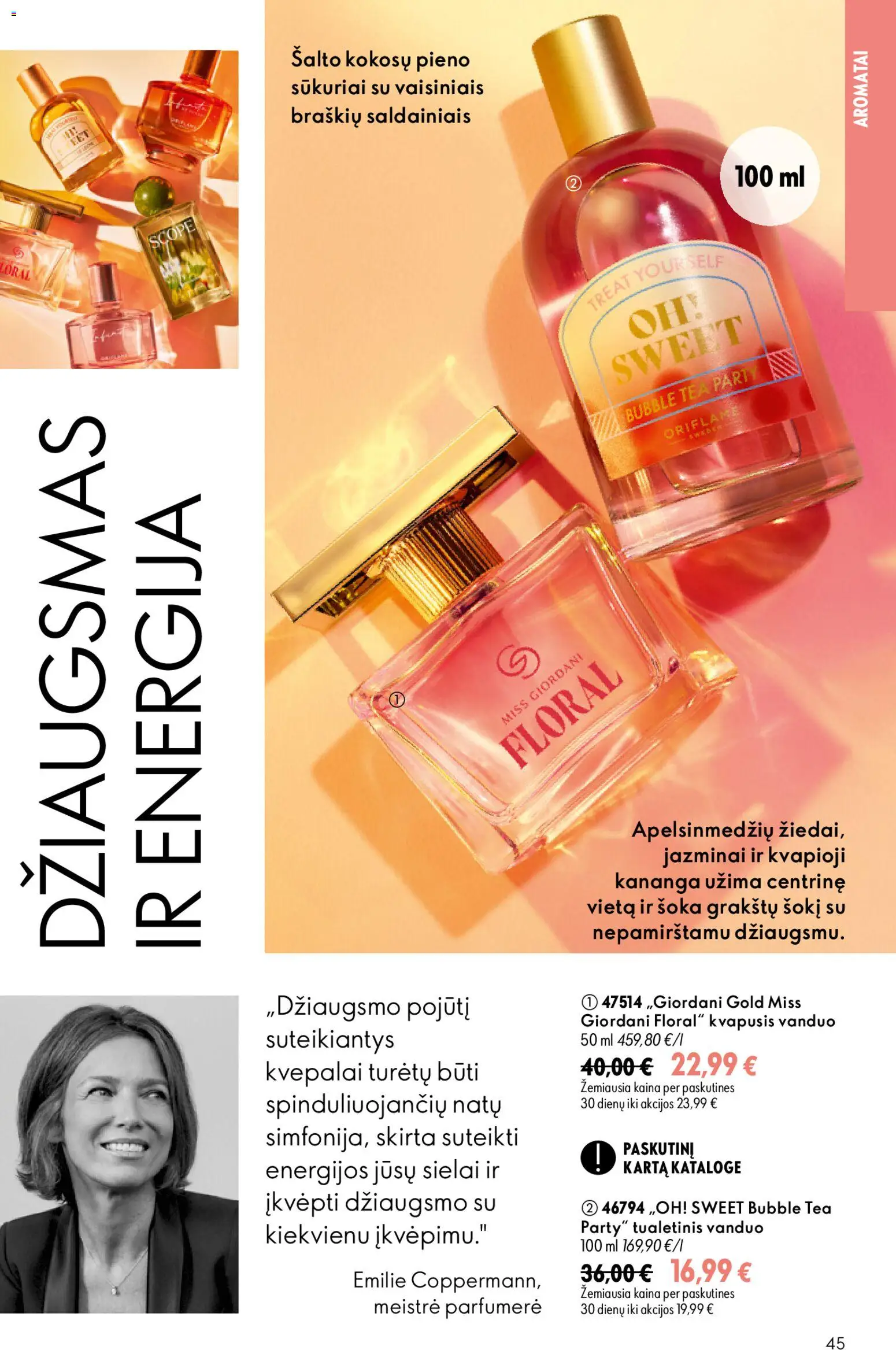 Oriflame akcijos nuo 2026.08.26 | Puslapis: 45 | Prekių: Kvapusis vanduo, Vanduo, Kvepalai, Tualetinis vanduo