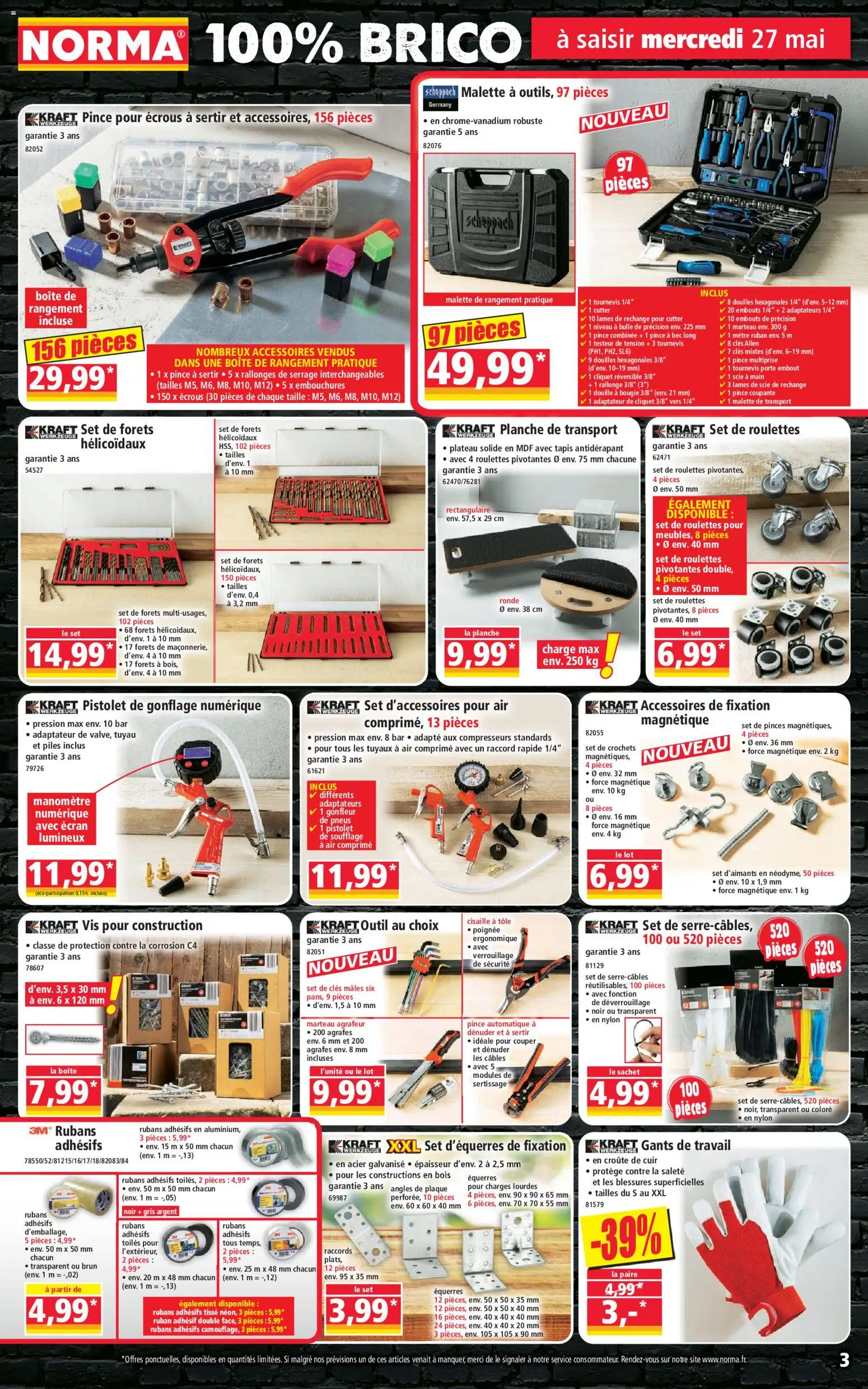 {H1} | Page: 3 | Produits: Adaptateur, Tournevis, Plateau, Compresseurs