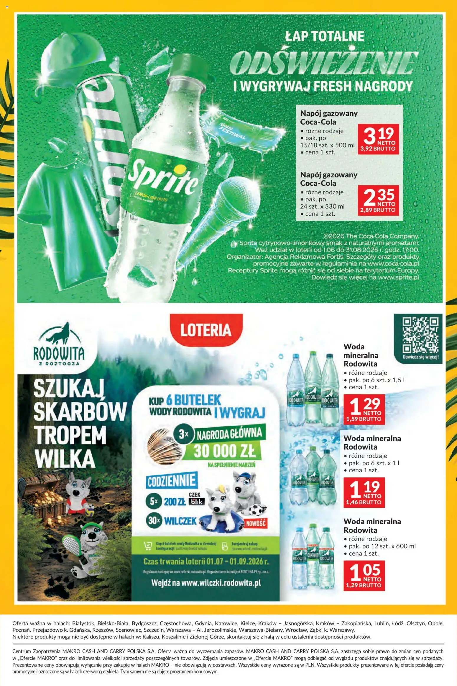 Makro gazetka - Summer drinks od 07.07.2026 | Strona: 17 | Produkty: Sprite, Coca cola, Woda