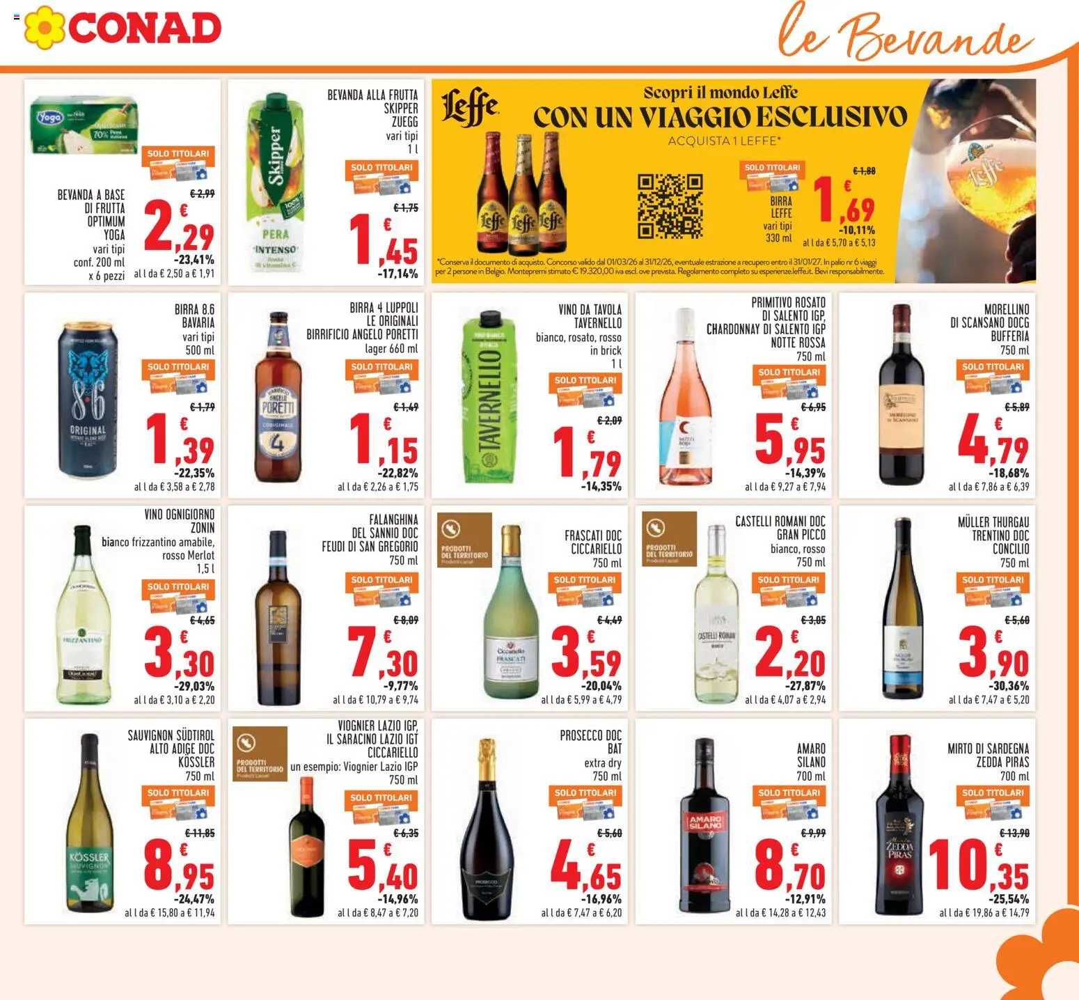 Volantino Conad del 08.04.2026 | Pagina: 19 | Prodotti: Birra, Prosecco, Frutta, Pera