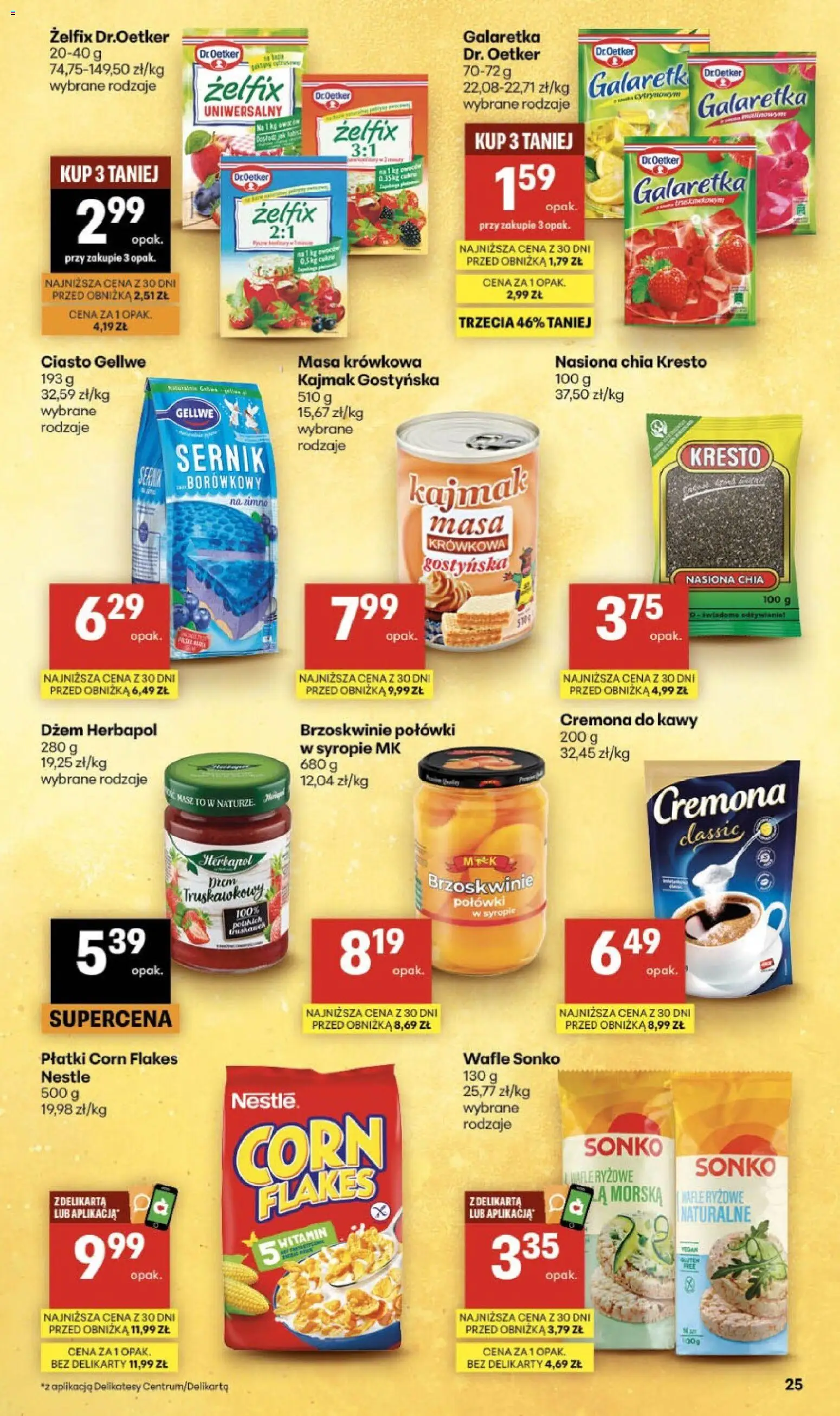 Delikatesy Centrum gazetka od 09.07.2026 | Strona: 25 | Produkty: Galaretka, Ciasto, Delikatesy, Nasiona chia