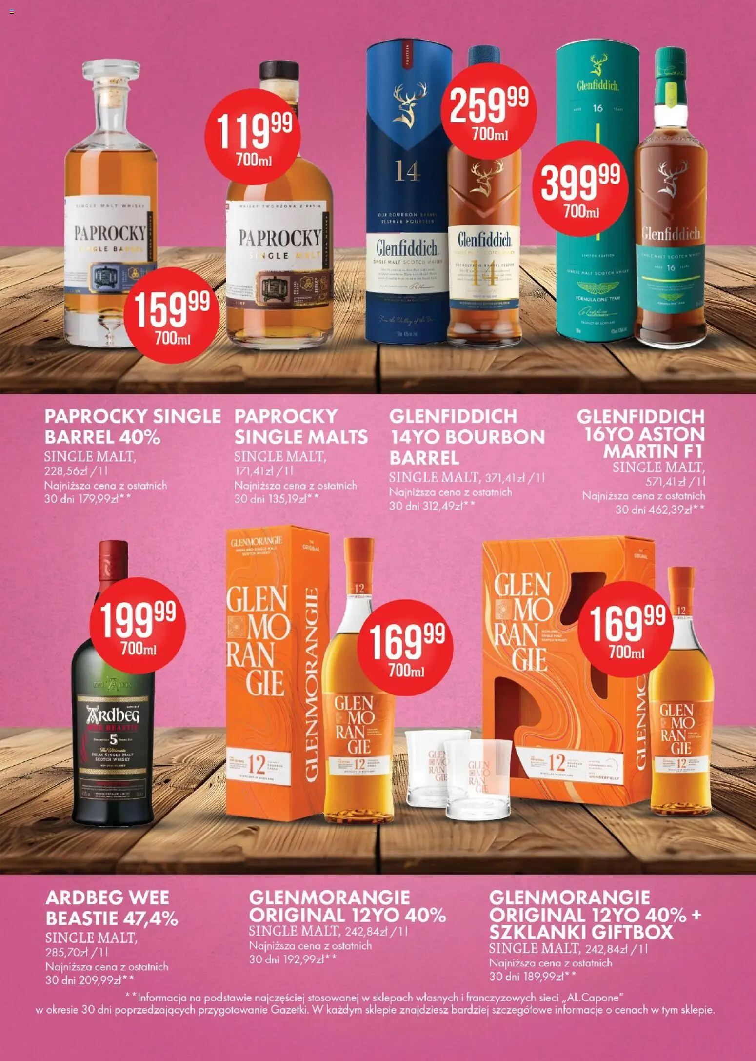 Al.Capone gazetka od 10.08.2026 | Strona: 3 | Produkty: Malt whisky, Single malt whisky, Scotch whisky, Whisky