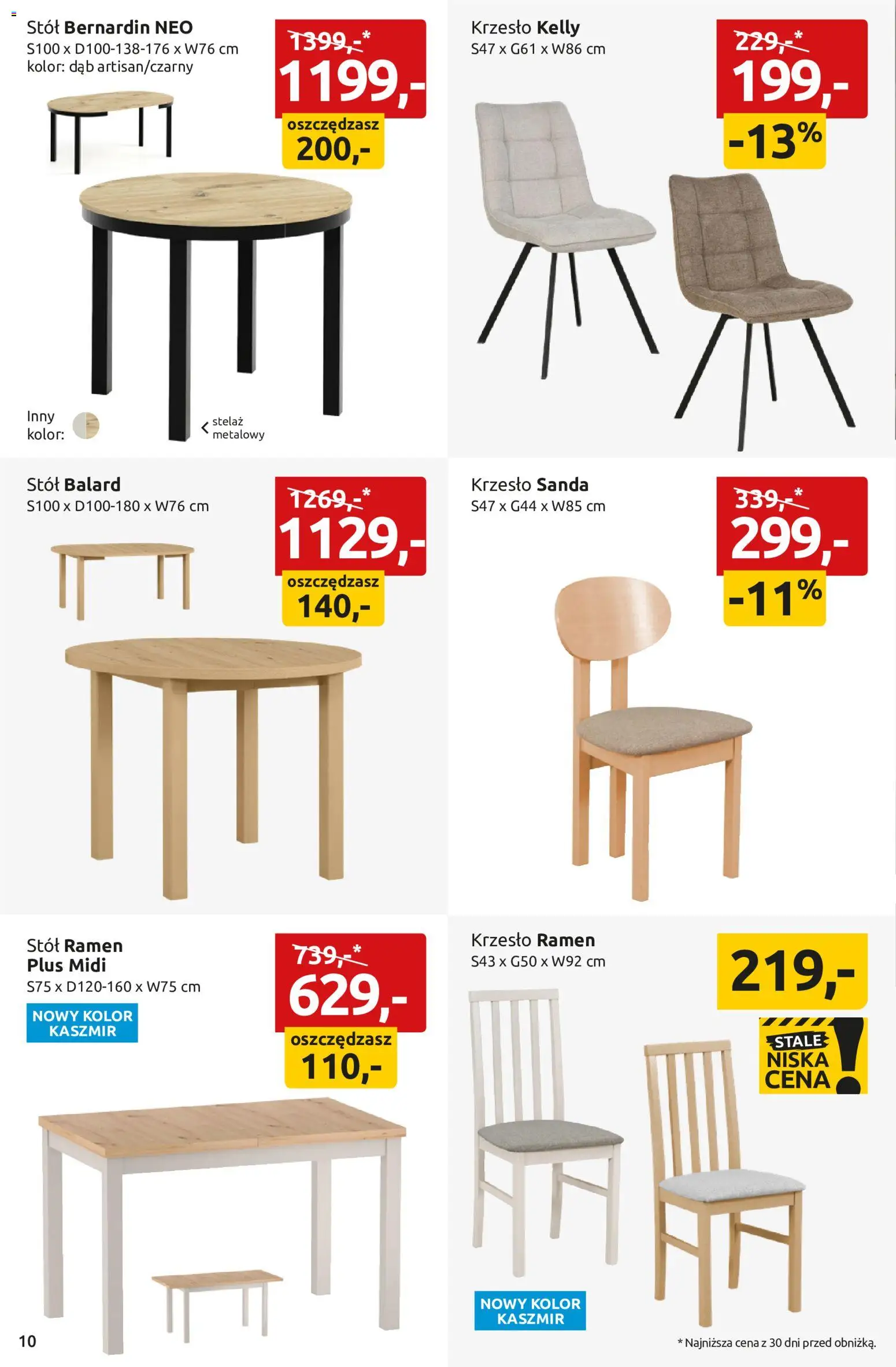 Black Red White promocje od 29.06.2026 | Strona: 10 | Produkty: Stół, Krzesło