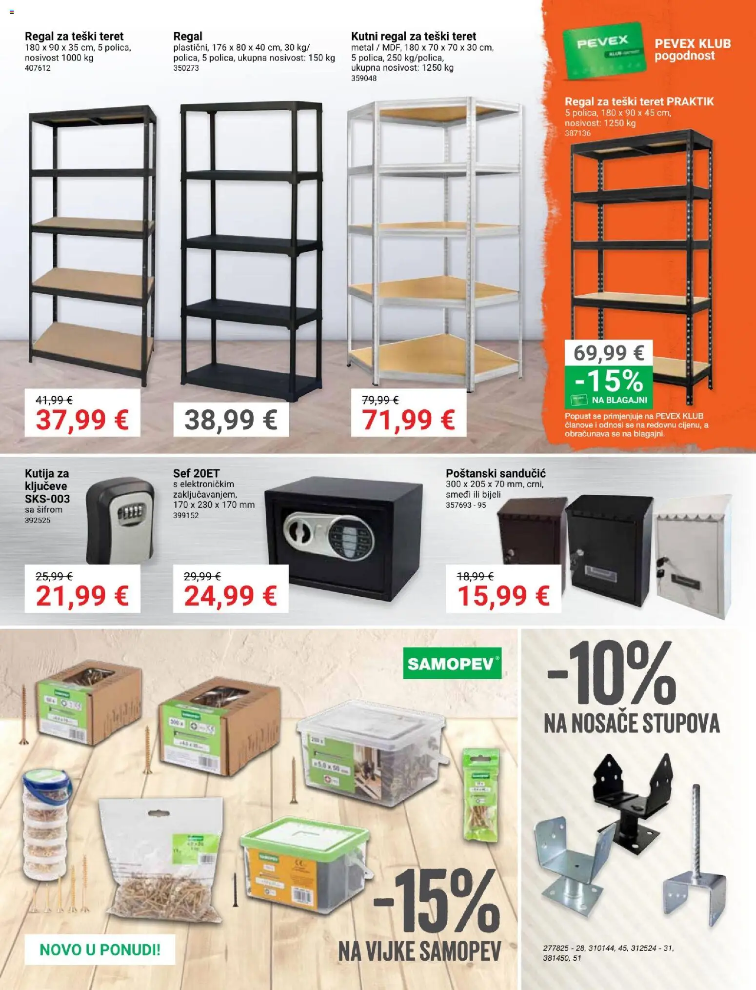 Pevex katalog | vrijedi od 03.04.2026 | Stranica: 23 | Proizvodi: Kutija, Sef, Regal