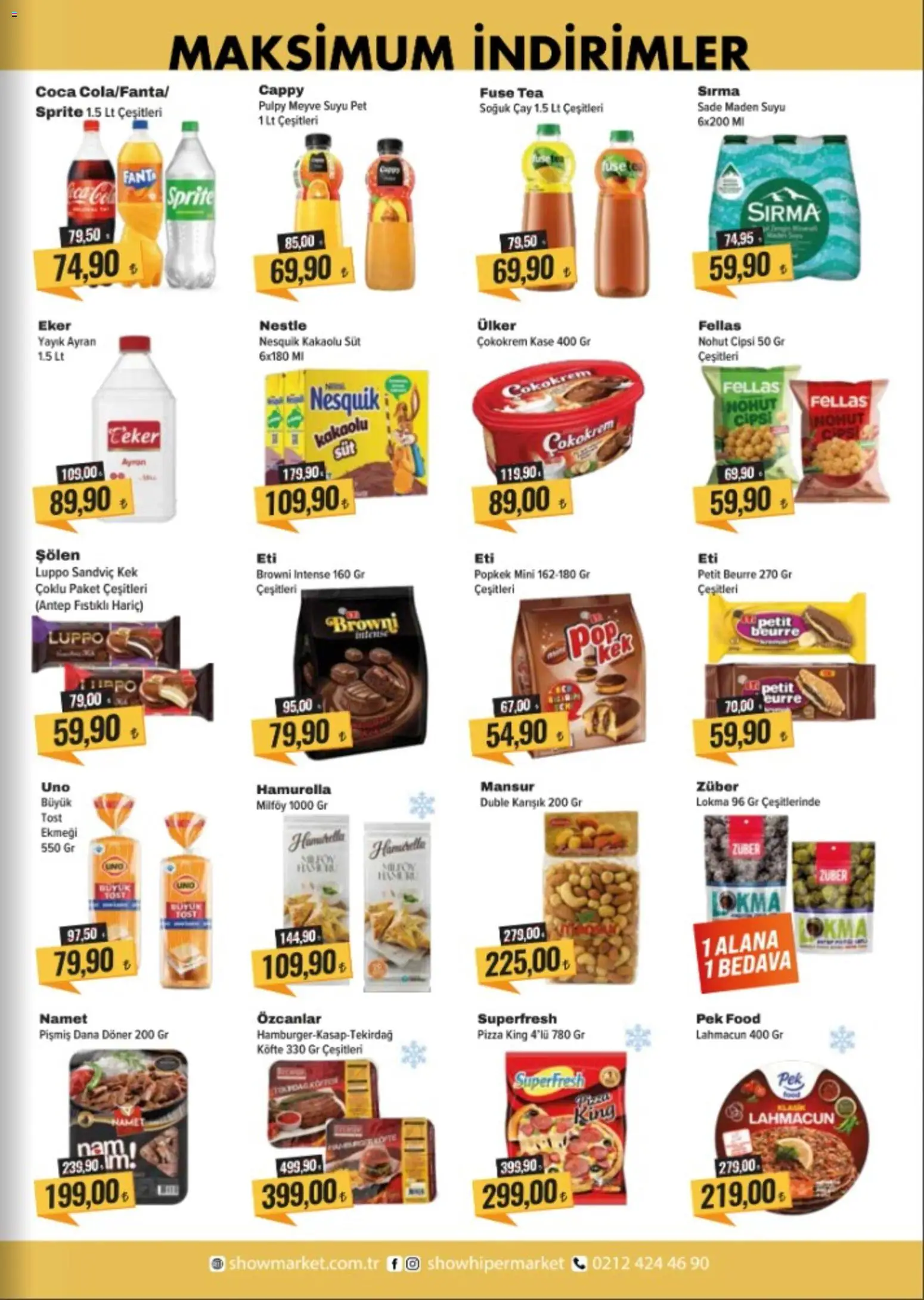 Show Market Katalog - 09 Ekim 2026 tarihinden itibaren geçerlidir | Sayfa: 3 | Ürünler: Meyve, Soğuk çay, Maden suyu, Sprite