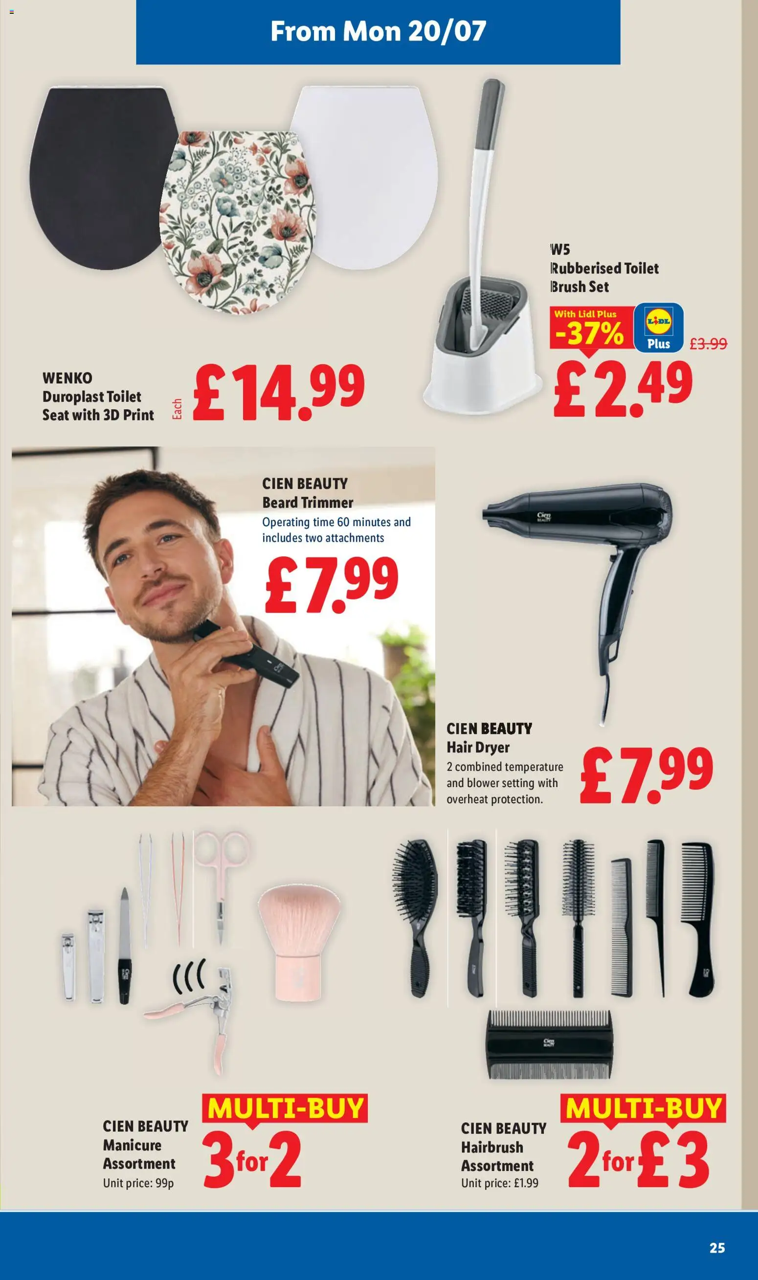 {H1} | Page: 25 | Products: Toilet, Brush, Hair dryer, Toilet seat