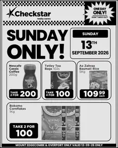 Check Star specials catalogue – valid from 13/09/2026