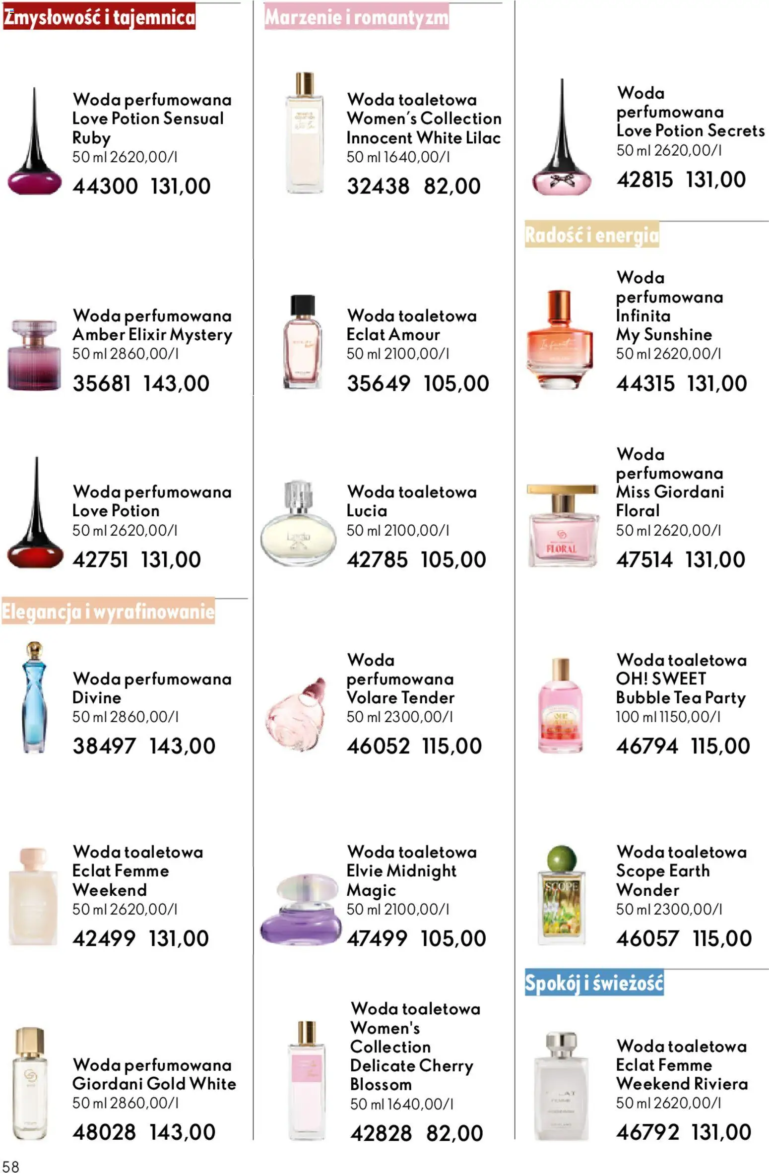 Oriflame Katalog 7 2026 od 06.05.2026 | Strona: 58 | Produkty: Woda toaletowa, Woda