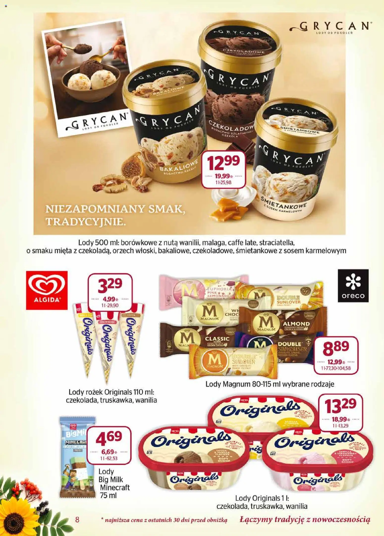 Społem gazetka od 01.09.2026 | Strona: 8 | Produkty: Grycan, Big Milk, Lody Big Milk, Wanilia