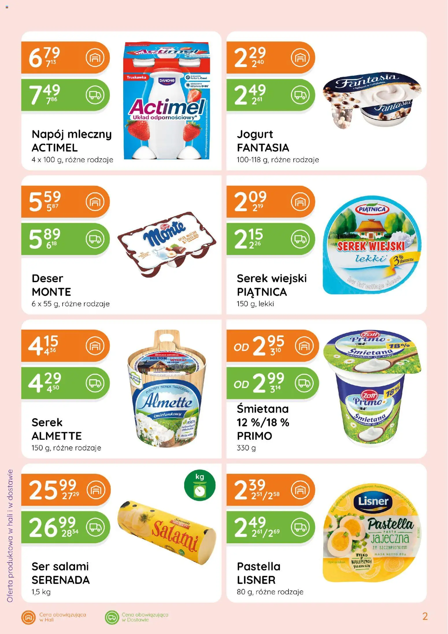 Eurocash gazetka - Ofensywa Spożywcza od 15.10.2026 | Strona: 2 | Produkty: Deser, Piątnica, Pasta jajeczna, Salami