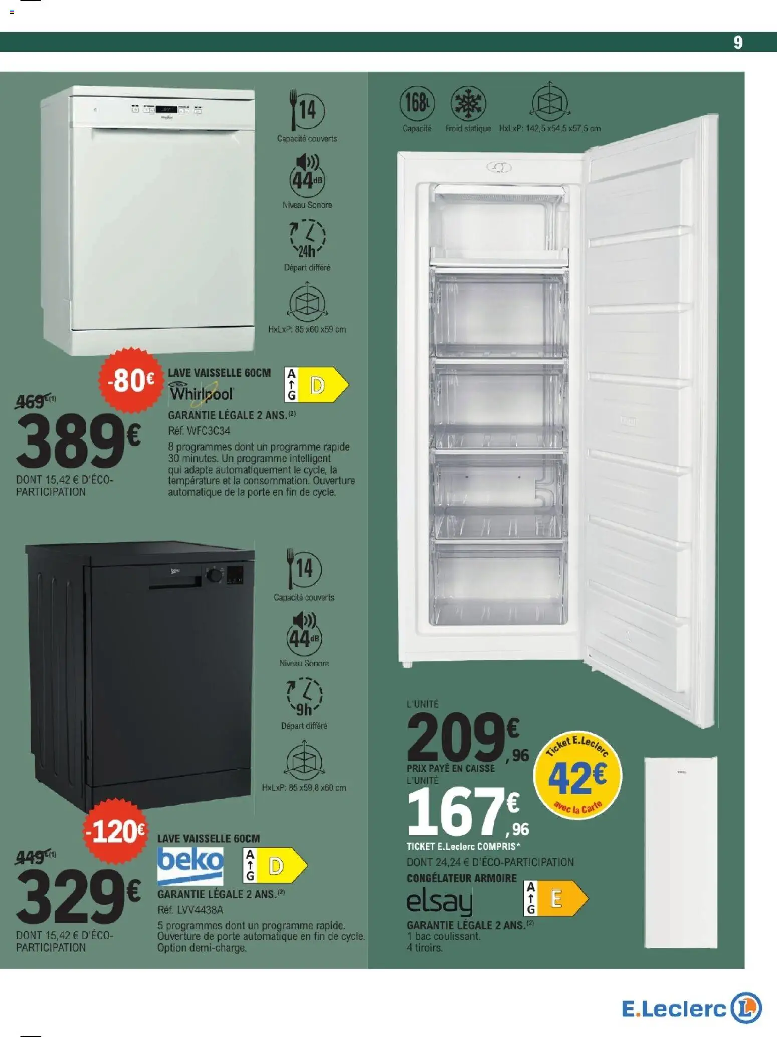 {H1} | Page: 9 | Produits: Couverts, Vaisselle, Congélateur armoire, Armoire