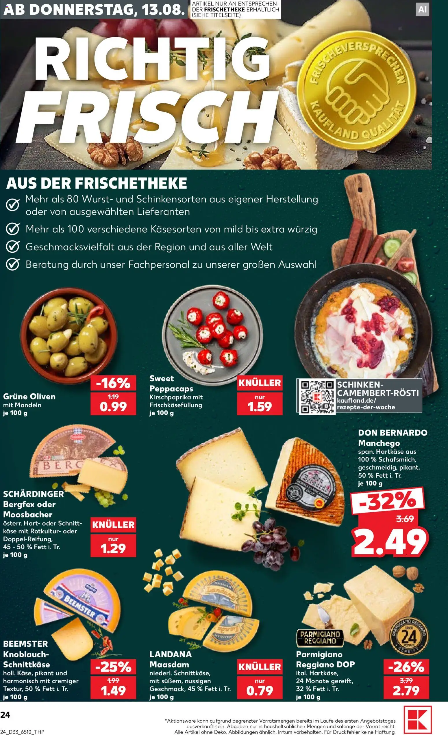 Kaufland Prospekt Köln – gültig ab 13.08.2026 | Seite: 24 | Produkte: Mandeln, Wurst, Knoblauch, Schinken