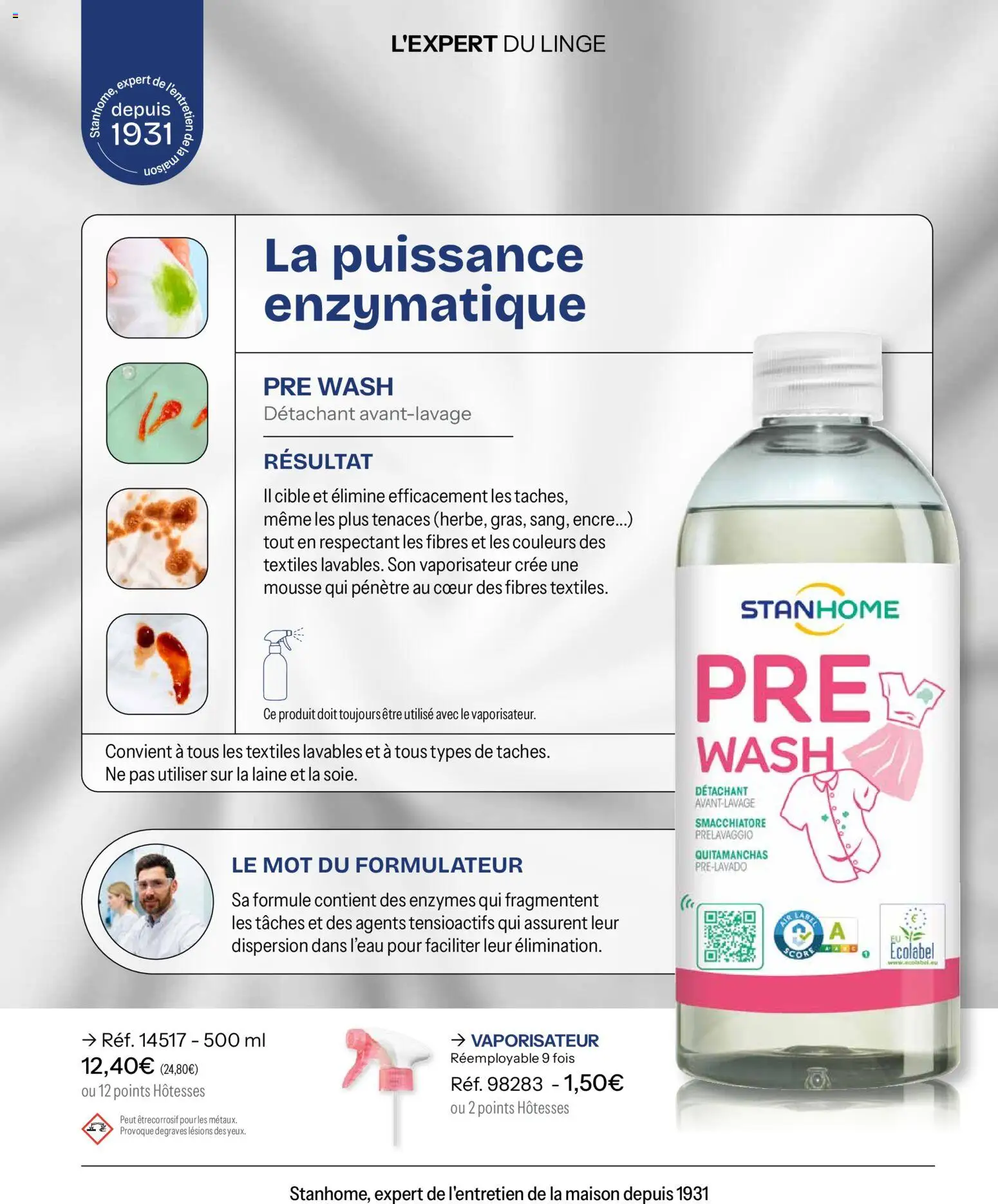 {H1} | Page: 18 | Produits: Mousse, Détachant, Vaporisateur