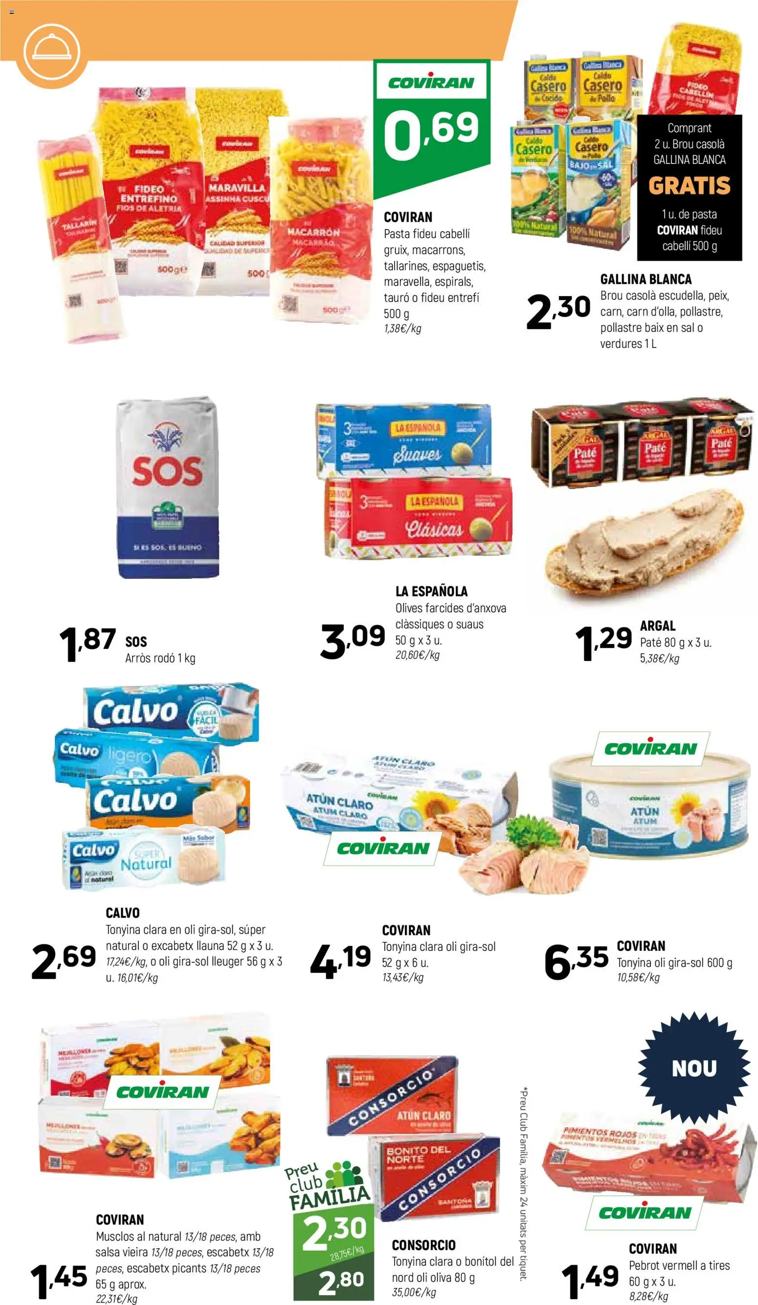Coviran Ofertas │ válido desde el 25/08/2026 | Página: 8 | Productos: Atún, Paté, Pasta, Atún claro