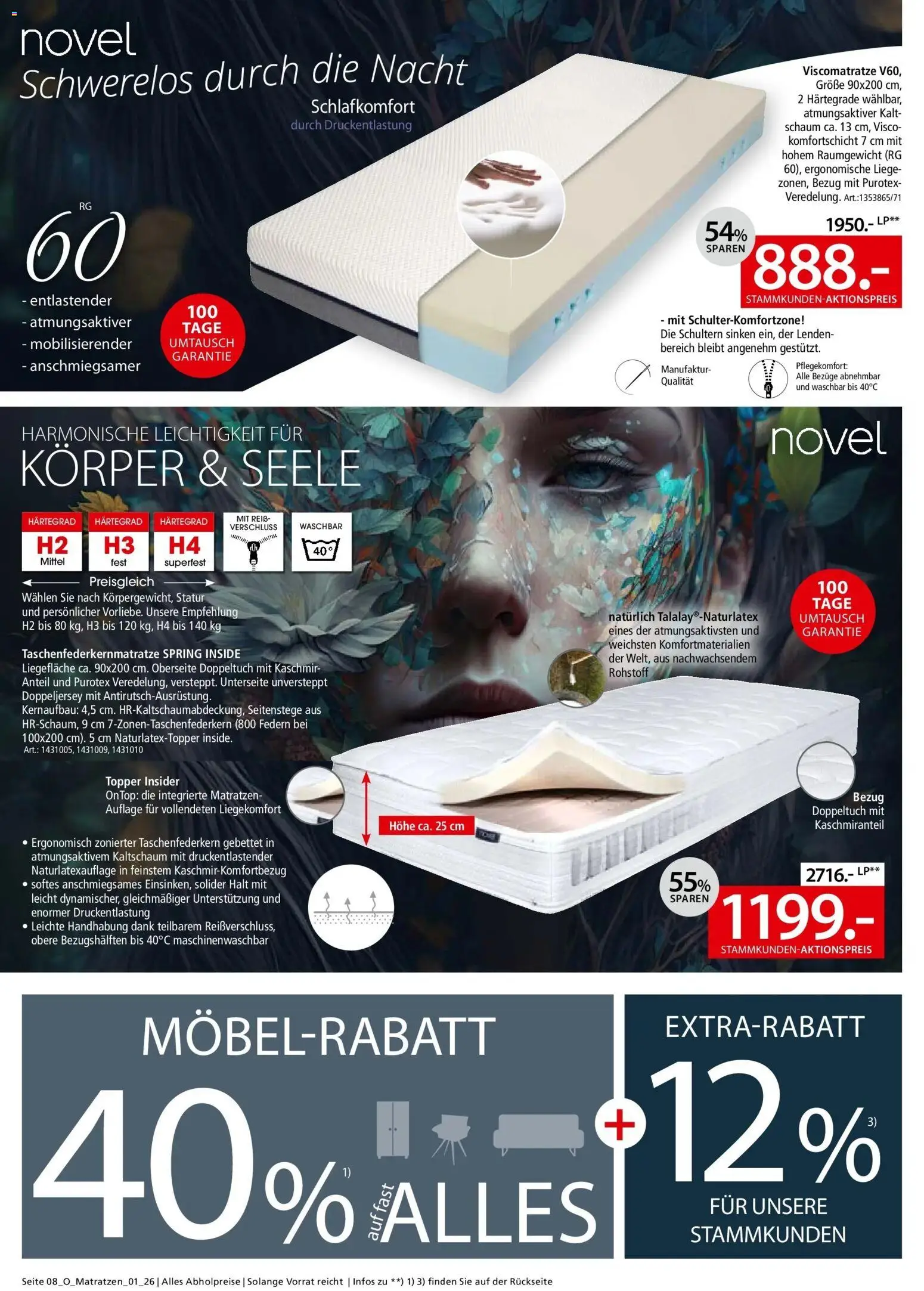 Zurbrüggen Matratzen (ab 14.07.2026) zum Blättern | Seite: 8 | Produkte: Liege, Topper, Reis
