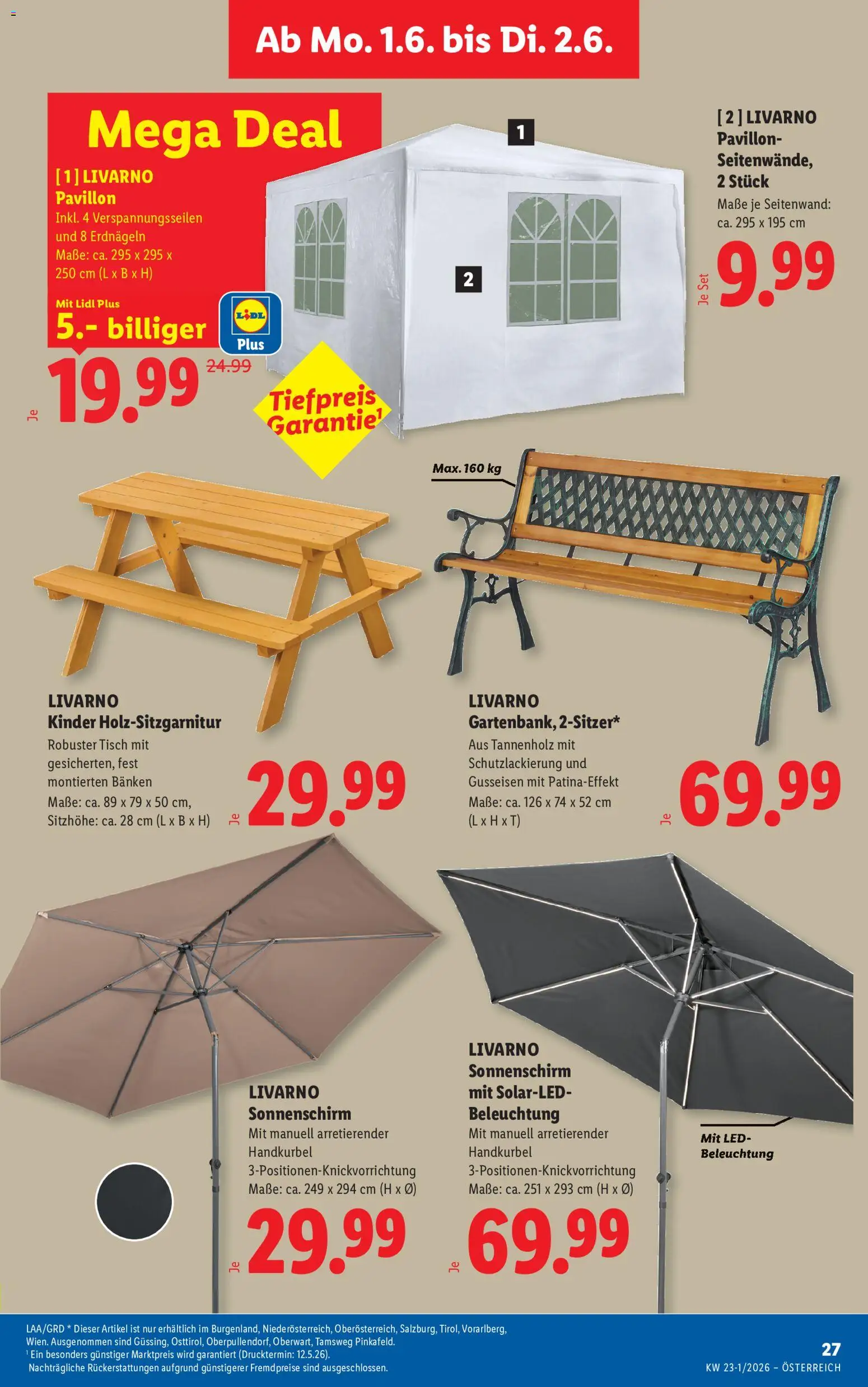 Lidl Flugblatt - Altenmarkt im Pongau, St. Johann im Pongau, Zell am See gültig ab 28.05.2026 | Seite: 34 | Produkte: Tisch