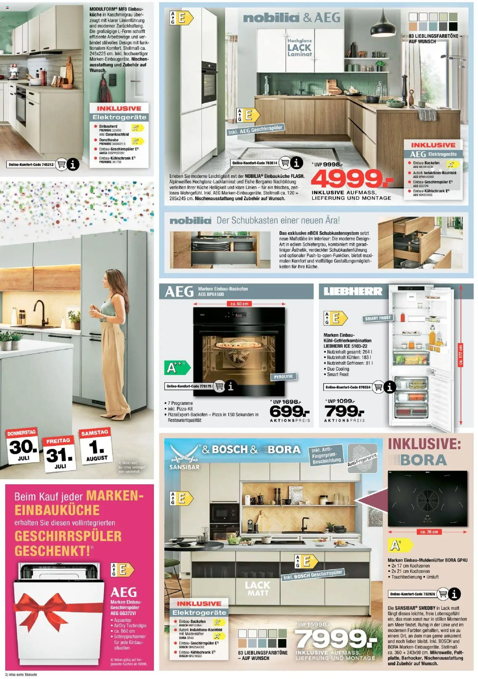 Ostermann Prospekt – gültig ab 25.07.2026 | Seite: 11 | Produkte: Bosch, Küche, Kühlgefrierkombination, Pizza