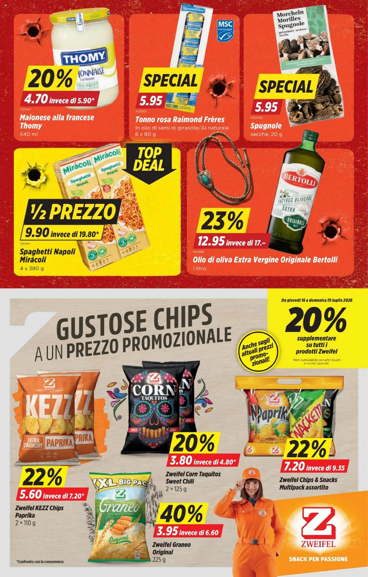 Denner aktionen IT – gültig ab 16.07.2026 | Seite: 9 | Produkte: Chili, Chips, Mayonnaise