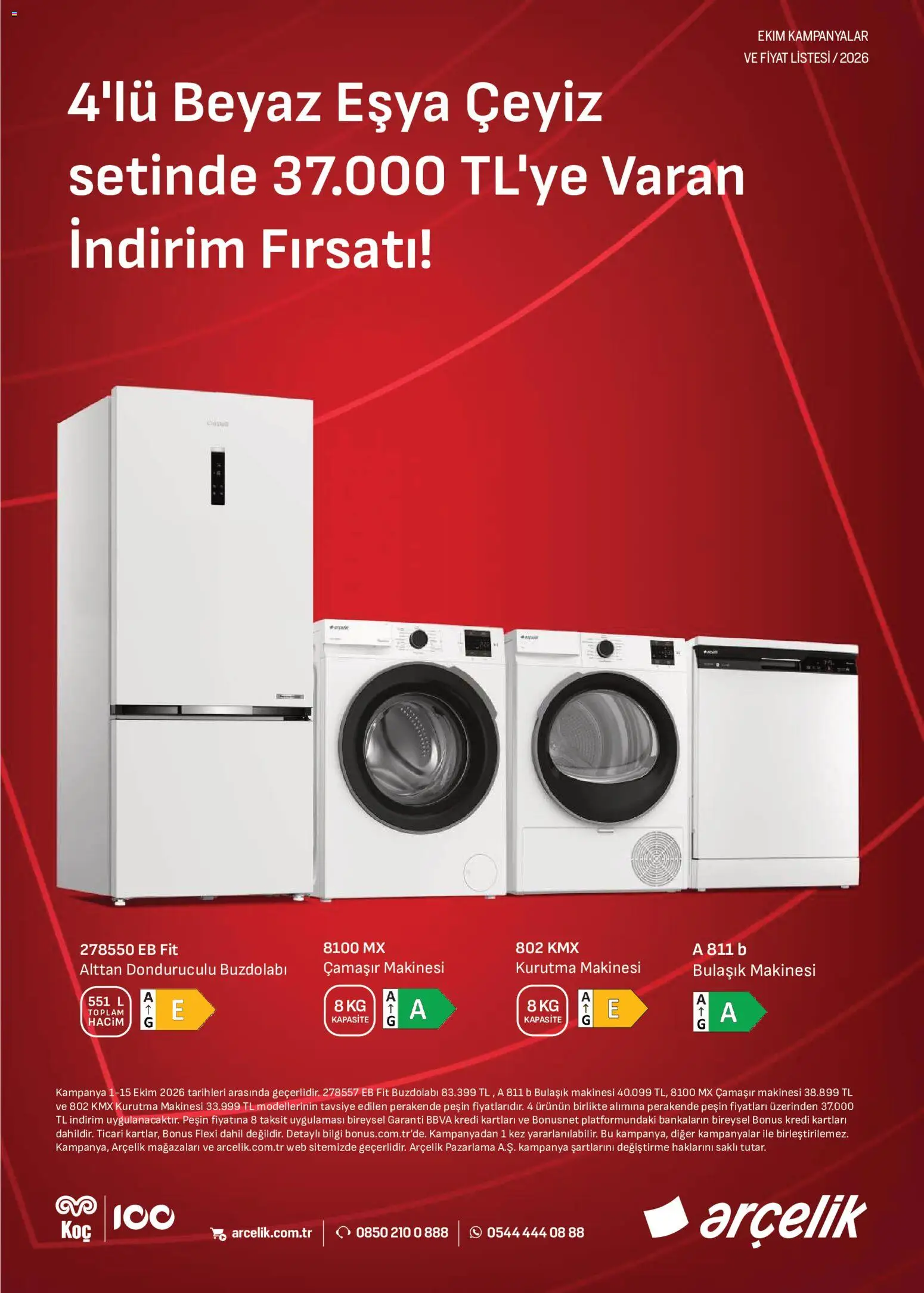Arçelik Katalog - 01 Ekim 2026 tarihinden itibaren geçerlidir | Sayfa: 4
