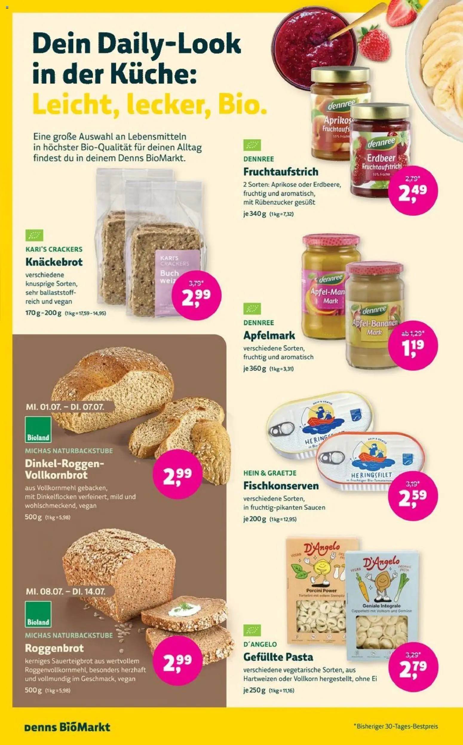 Denns BioMarkt Angebote – gültig ab 01.07.2026 | Seite: 10 | Produkte: Vollkornbrot, Küche, Pasta