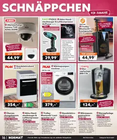 Norma Bestellmagazin September 2026 ab 01.09.2026 gültig | Seite: 16 | Produkte: Kamera, Trockner, Herd, Backofen