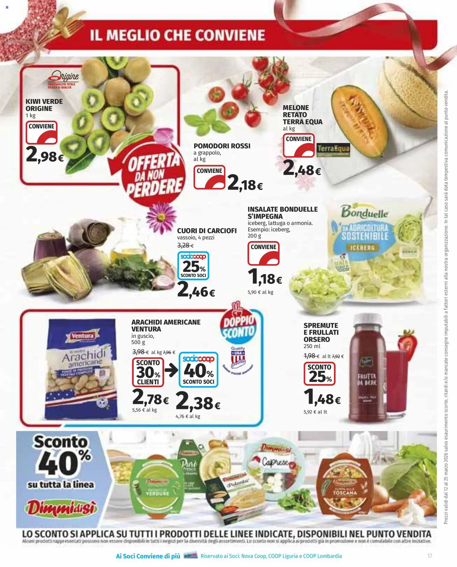 Volantino Ipercoop del 12.03.2026 | Pagina: 17 | Prodotti: Kiwi, Arachidi, Lattuga, Terra
