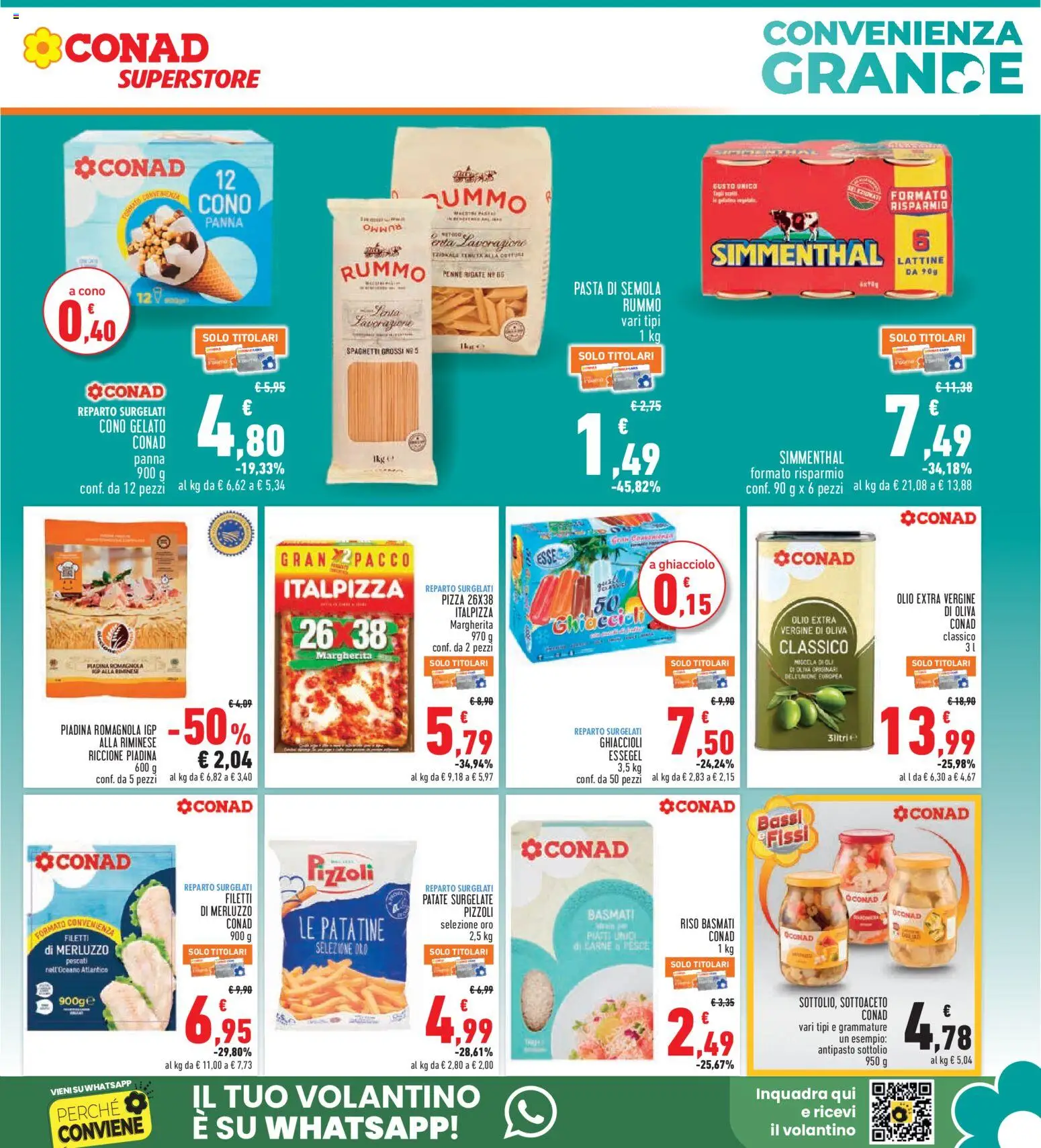 Volantino Conad del 13/08/2026 | Pagina: 3 | Prodotti: Patate, Carne, Olio extra vergine, Spaghetti