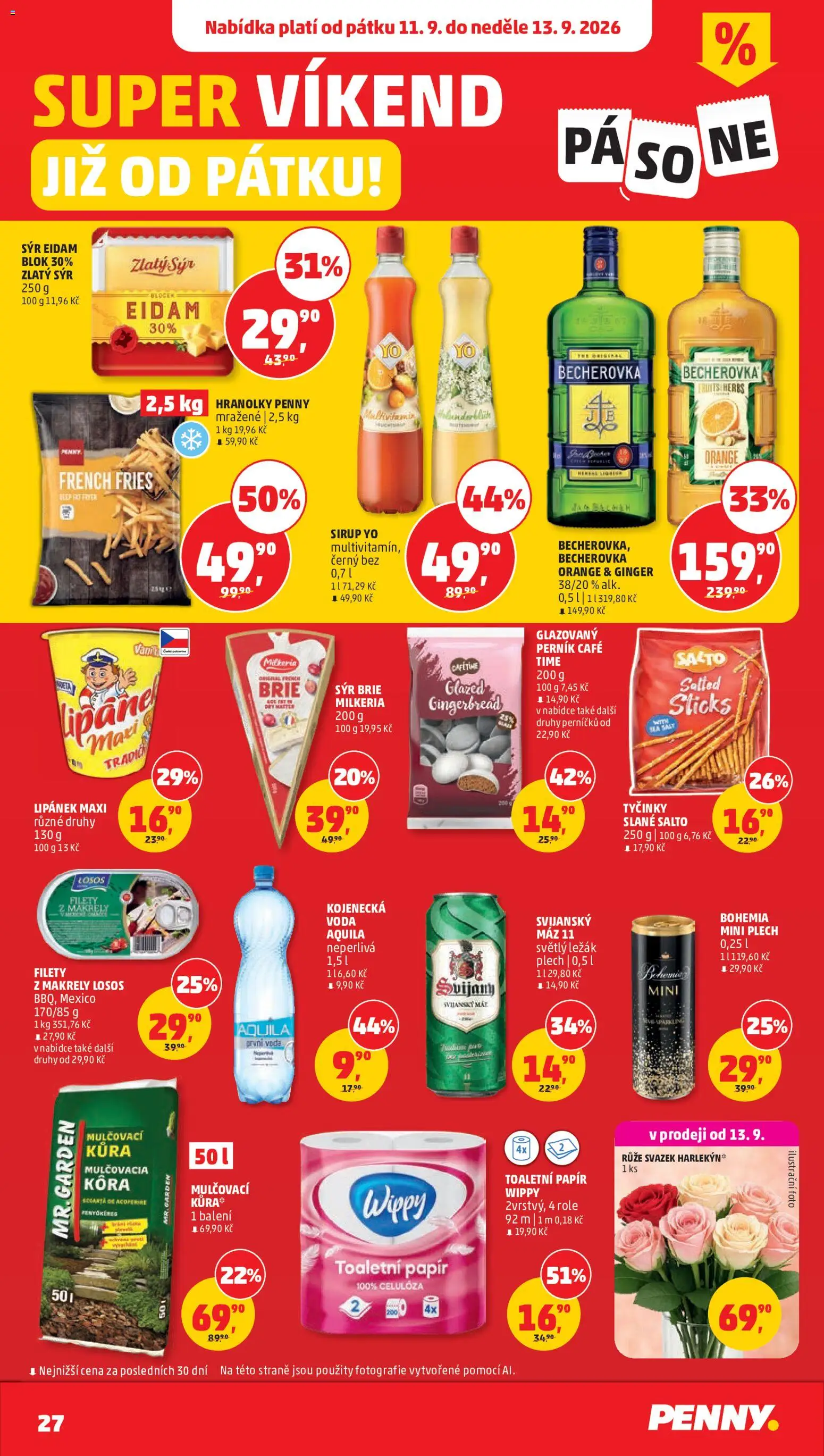 Penny Market leták od 09.09.2026 | Strana: 27 | Produkty: Mulčovací kůra, Blok, Yo sirup, Eidam