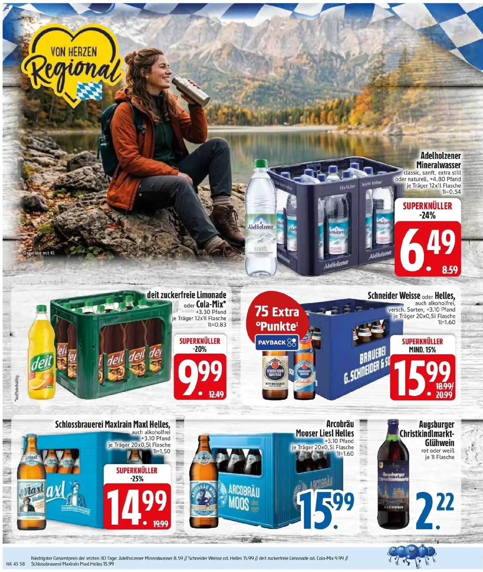 Edeka Prospekt Olching (ab 19.10.2026) » Angebote Online | Seite: 10 | Produkte: Adelholzener, Limonade, Mineralwasser