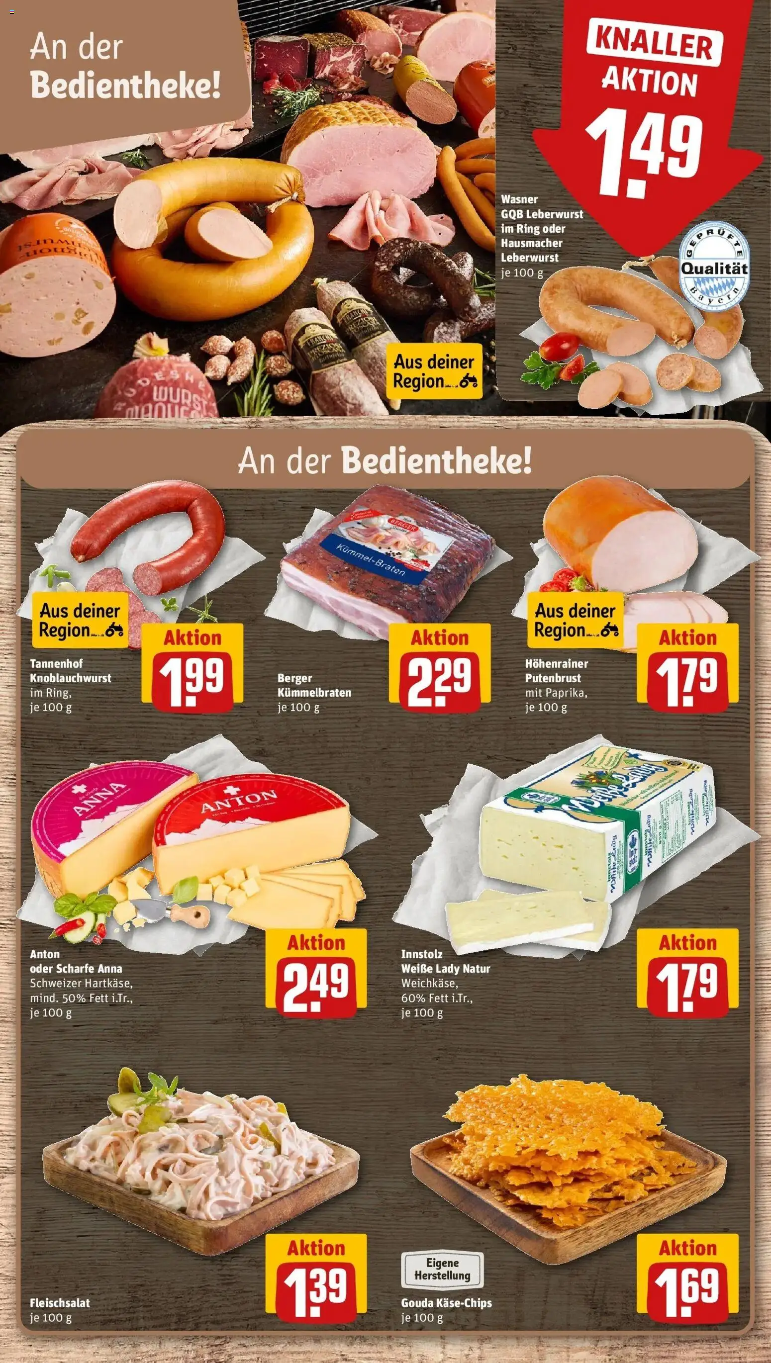REWE Prospekt ab 12.10.2026 zum Blättern » Angebote | Seite: 8 | Produkte: Putenbrust, Gouda, Wurst