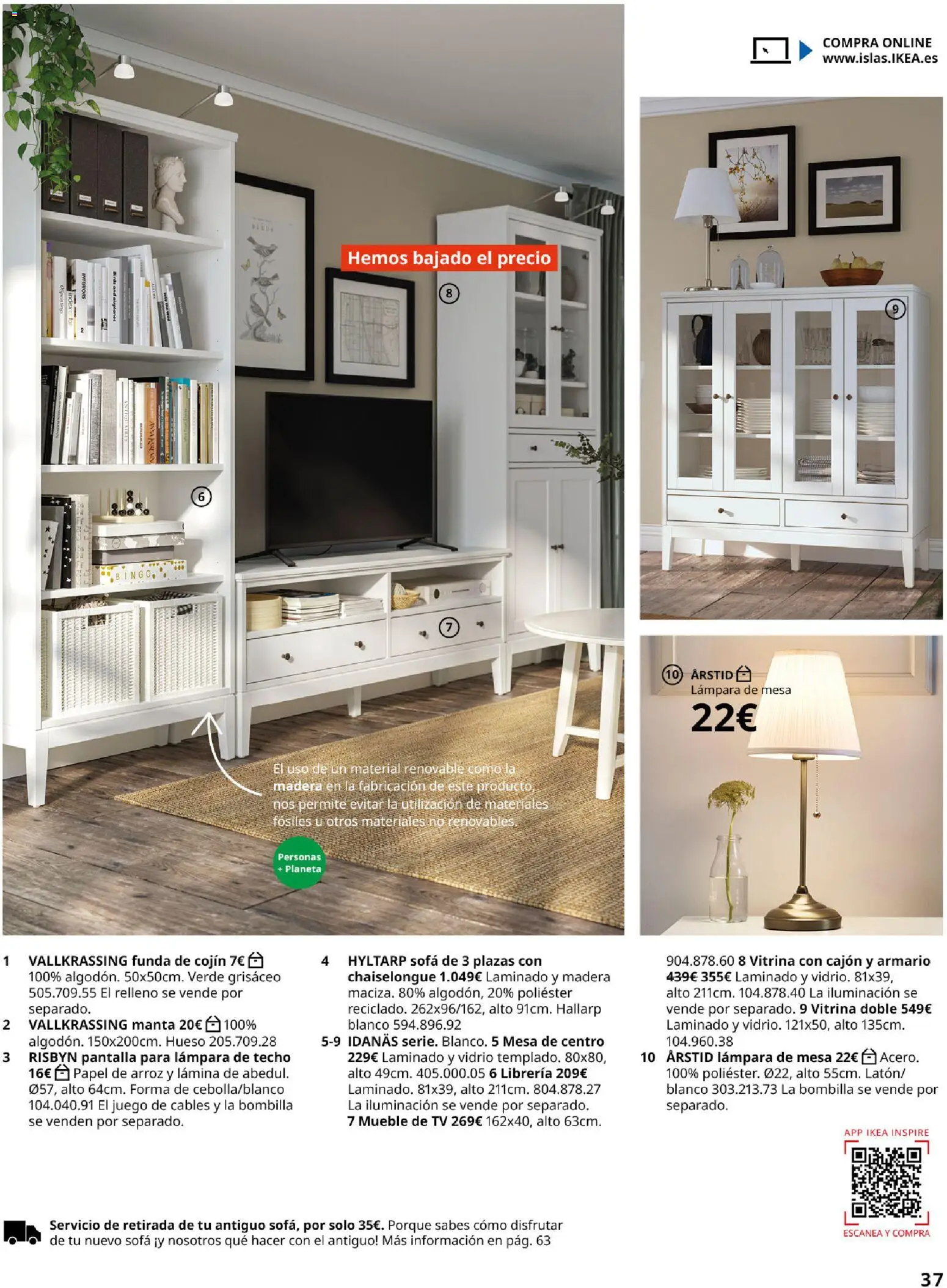 IKEA - Salones │ válido desde el 04/02/2026 | Página: 37 | Productos: Bombilla, Funda de cojín, Cojín, Sofá