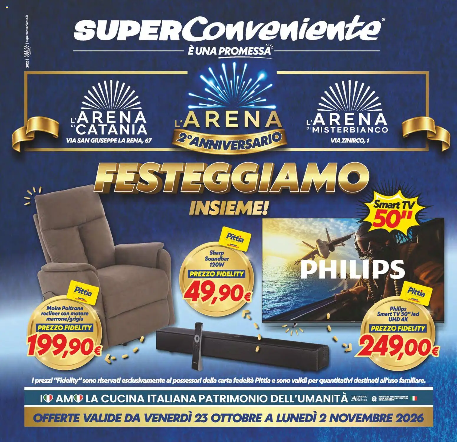Volantino SuperConveniente del 23/10/2026 | Pagina: 32 | Prodotti: smart TV, Soundbar, TV, Poltrona