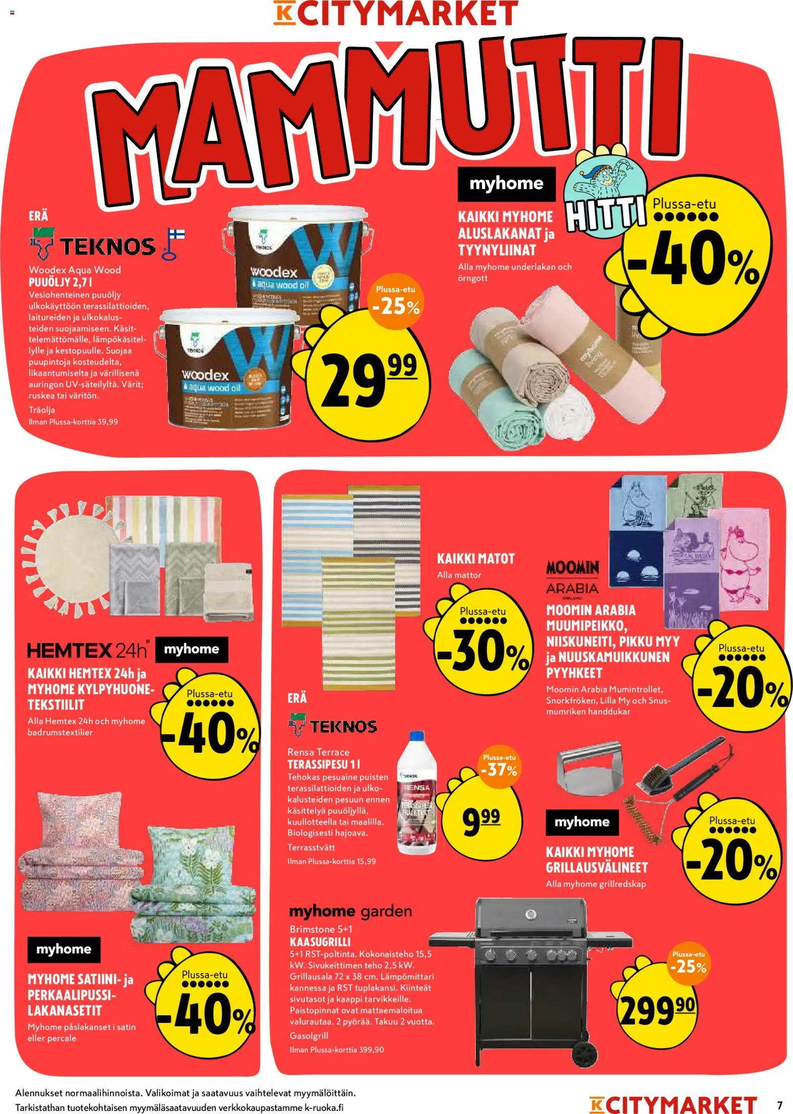 K-Citymarket tarjoukset – voimassa 21.05.2026 alkaen | Sivu: 7 | Tuotteet: Lämpömittari, Matot, Pesuaine, Kaappi