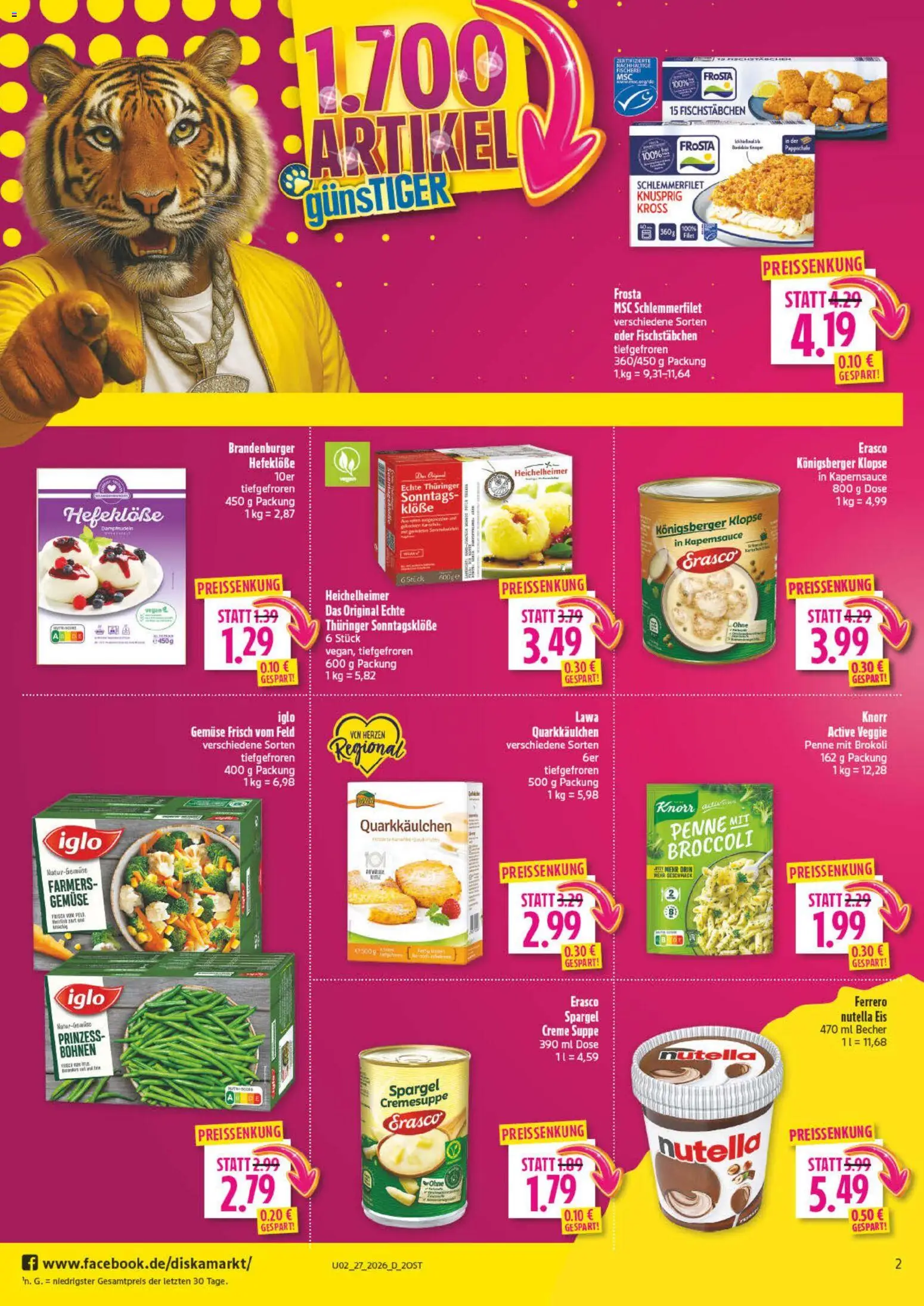 Diska Prospekt – gültig ab 29.06.2026 | Seite: 2 | Produkte: Iglo, Knorr, Spargel, Eis