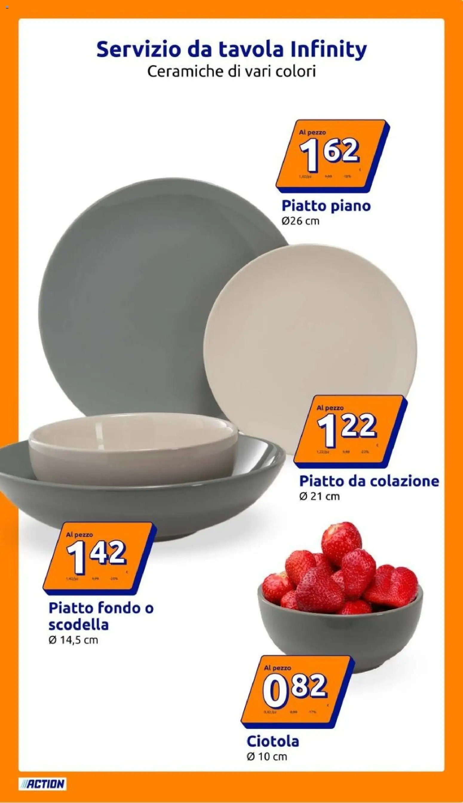 Volantino Action del 12/08/2026 | Pagina: 21 | Prodotti: Piatto, Ciotola