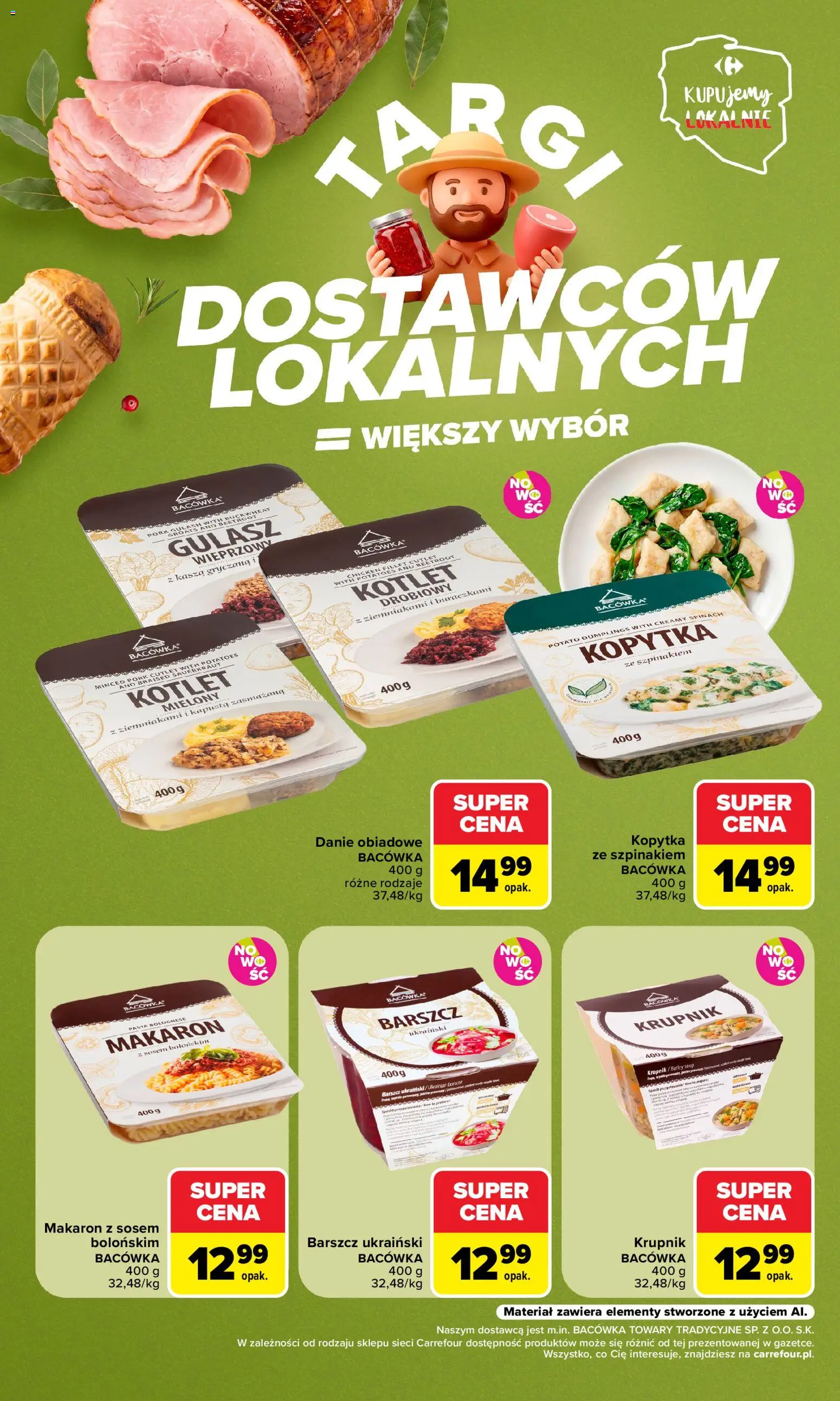 Carrefour gazetka - Targi dostawców lokalnych od 03.08.2026 | Strona: 4 | Produkty: Barszcz, Kasza, Kasza gryczana, Makaron