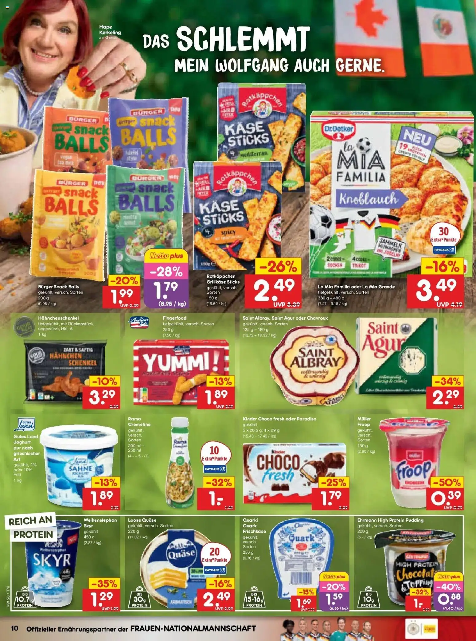 Netto Marken-Discount - Netto: Wochenangebote – gültig ab 05.07.2026 | Seite: 14 | Produkte: High protein pudding, Hahnchenschenkel, Socken, Sahne