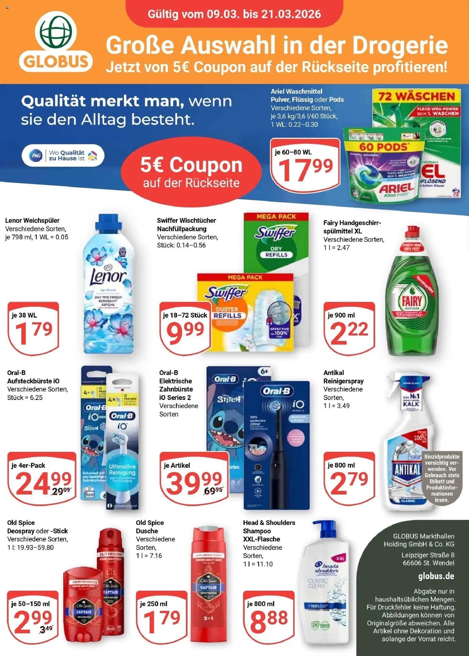 Globus prospekt Weischlitz	 – gültig ab 09.03.2026 | Seite: 31 | Produkte: Lenor, Shampoo, Waschmittel, Deospray