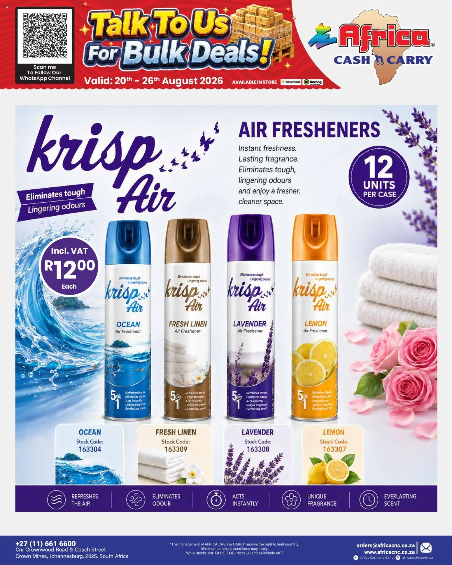 New Africa Cash & Carry catalogue – valid from 20/08/2026 | Page: 19 | Products: Case, Air freshener, Fragrance, Lemon