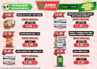 Ofertele Senic valabile de la 25.05.2026 | Pagină: 7 | Produse: Kalem ucu, Balsam, Lavete, Sare