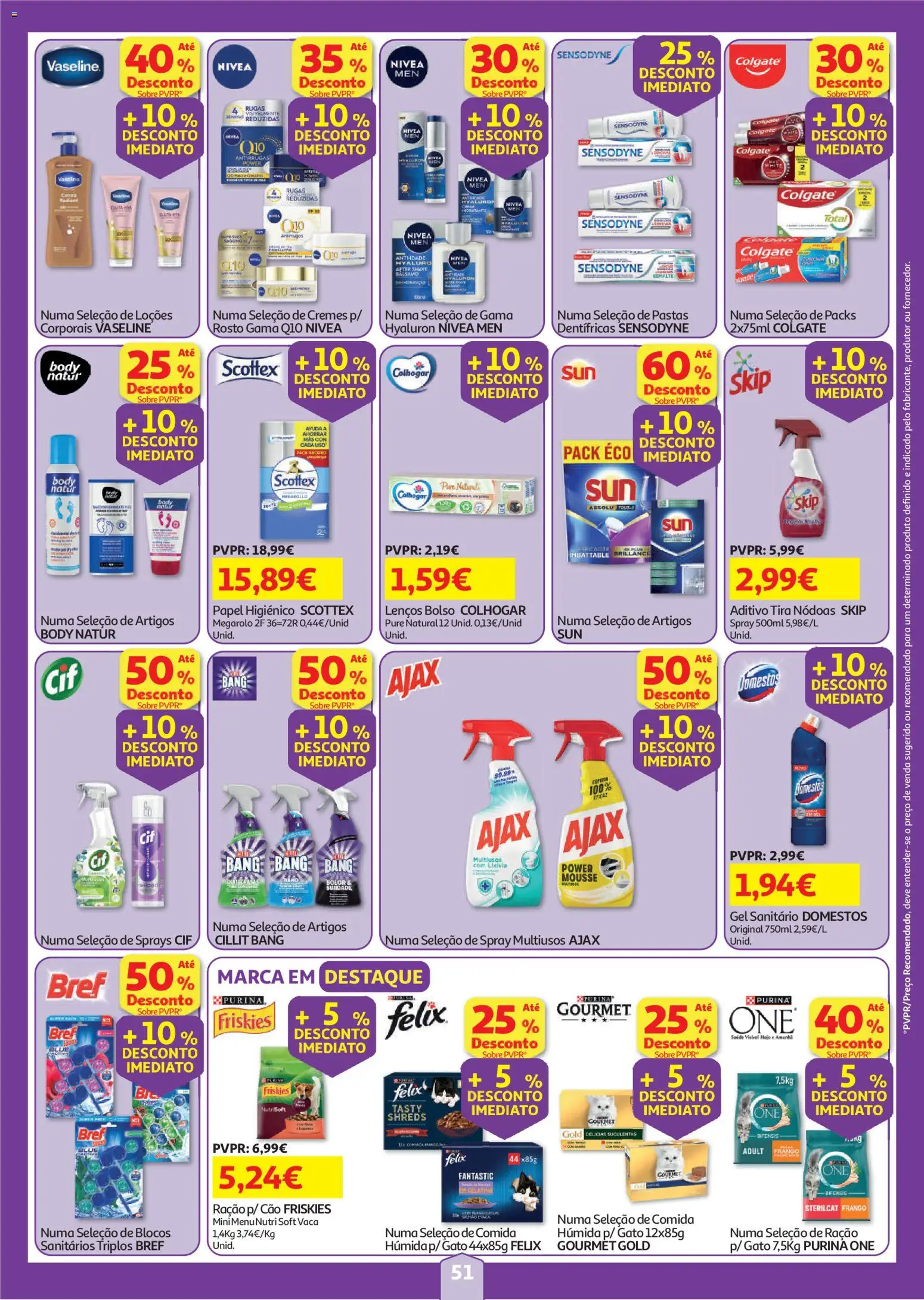 Auchan folheto │ válido de 30/07/2026 | Página: 51 | Produtos: Purina one, Papel higiénico, Frango