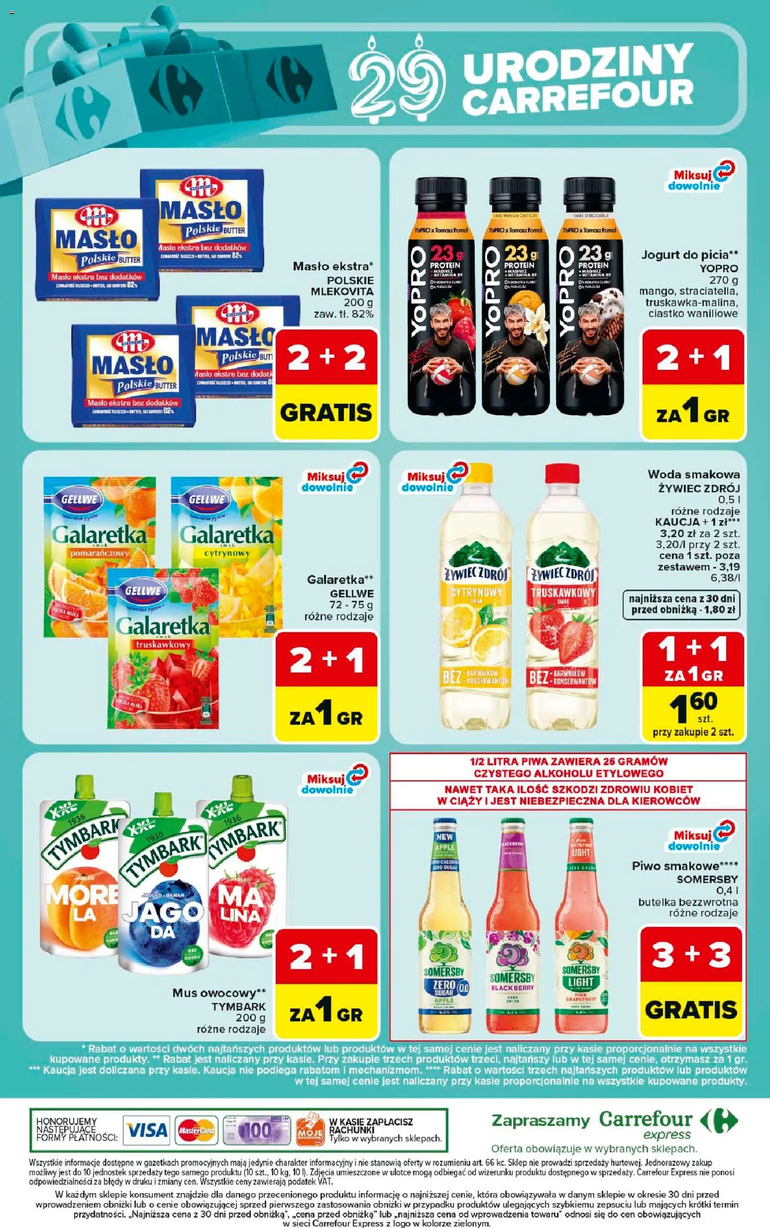 Carrefour gazetka - Express od 20.10.2026 | Strona: 8 | Produkty: Galaretka, Tymbark, Piwo, Somersby