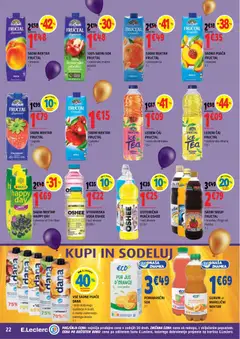 E.leclerc katalog akcije – veljaven od 21.10.2026 | Stran: 22 | Izdelki: Sirup, Caj, Ananas, Limona