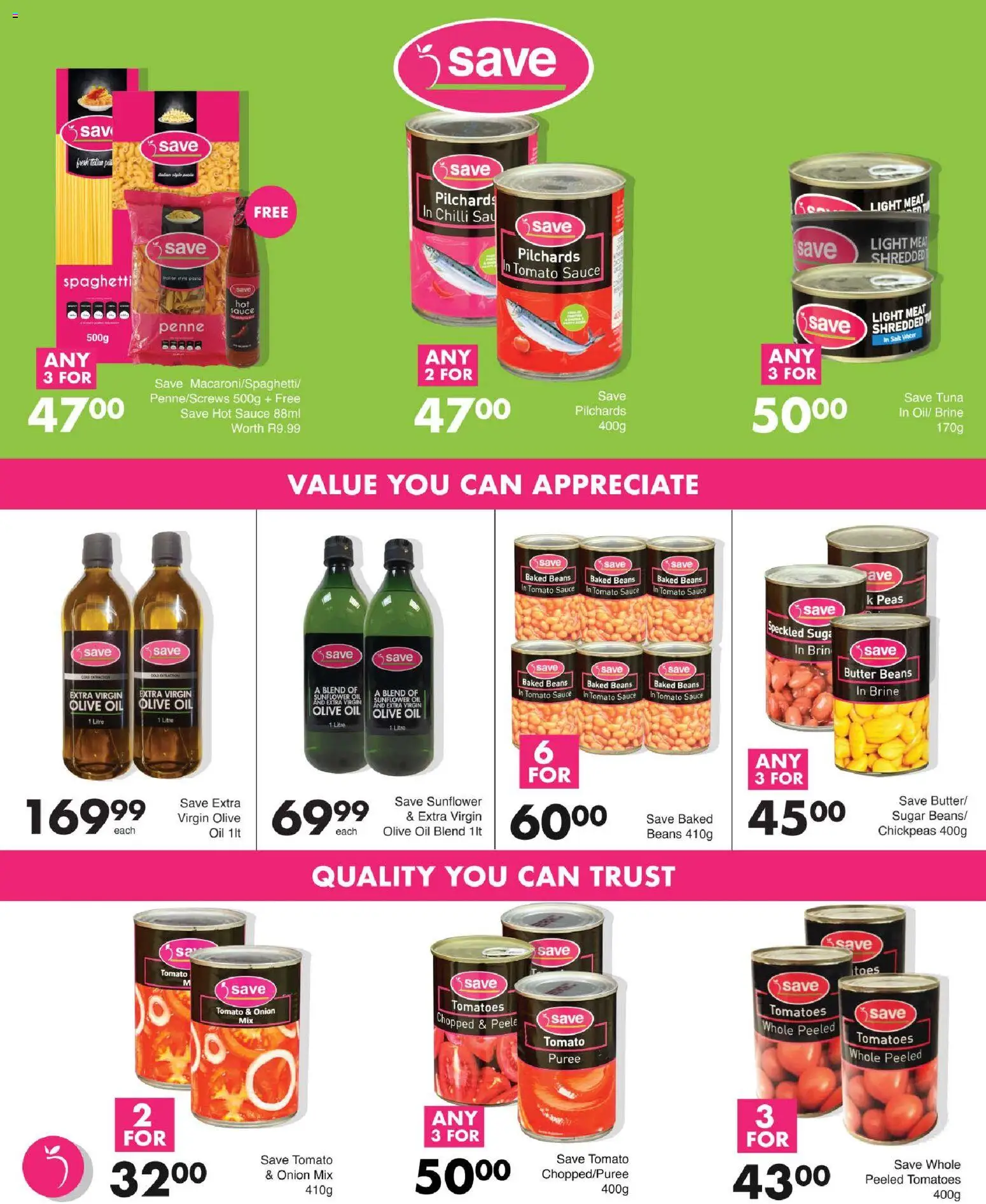 New Save catalogue – valid from 29/10/2026 | Page: 17 | Products: Baked beans, Oil, Onion, Chilli