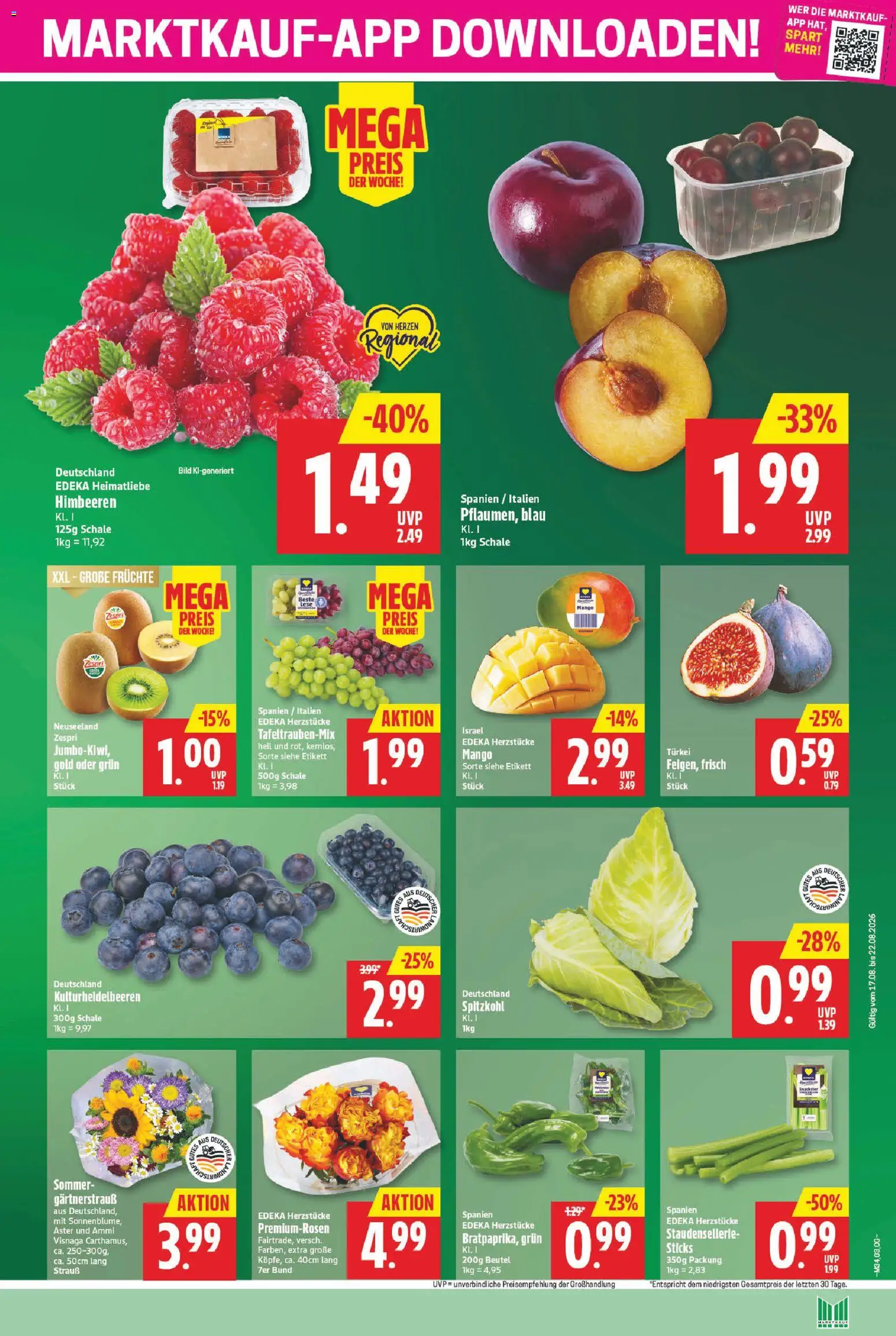 Marktkauf Prospekt – gültig ab 17.08.2026 | Seite: 3 | Produkte: Himbeeren, Mango