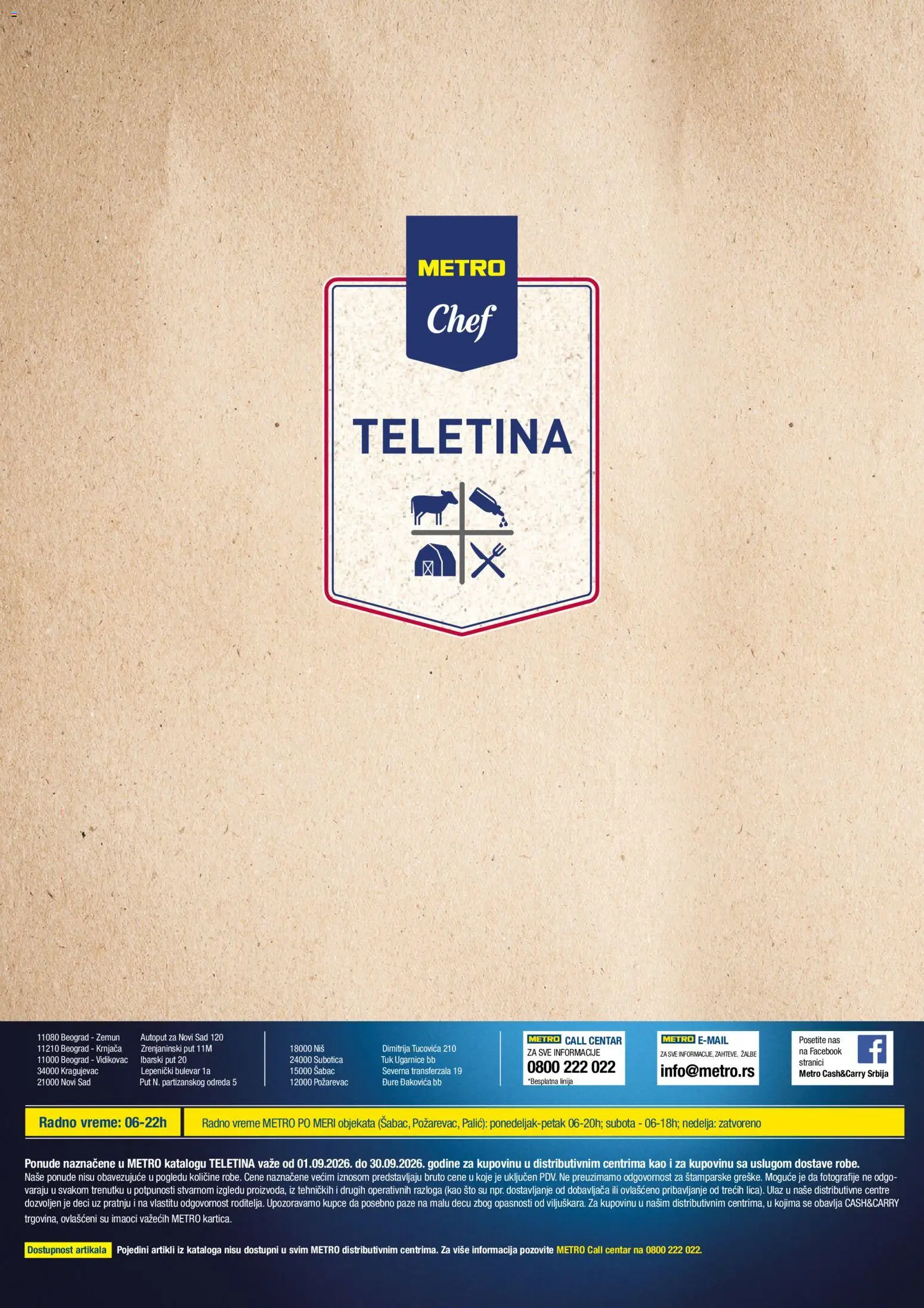 Metro katalog - važi od 01.09.2026 | Strana: 8 | Proizvode: Sto, Teletina