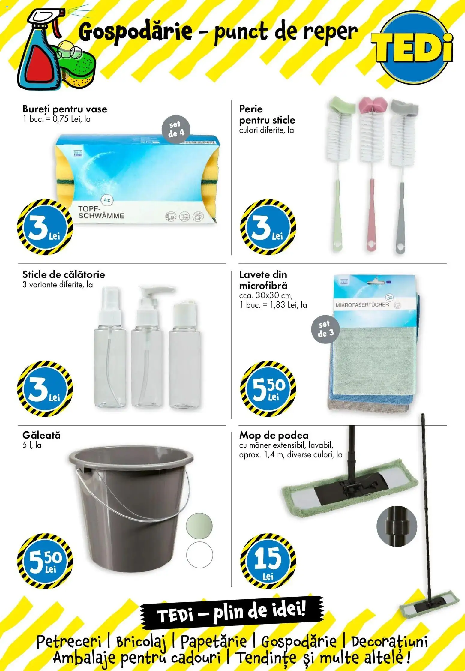 Noul catalog TEDi – valabil de la 29.03.2026 | Pagină: 7 | Produse: Mop, Mâner, Perie, Lavete
