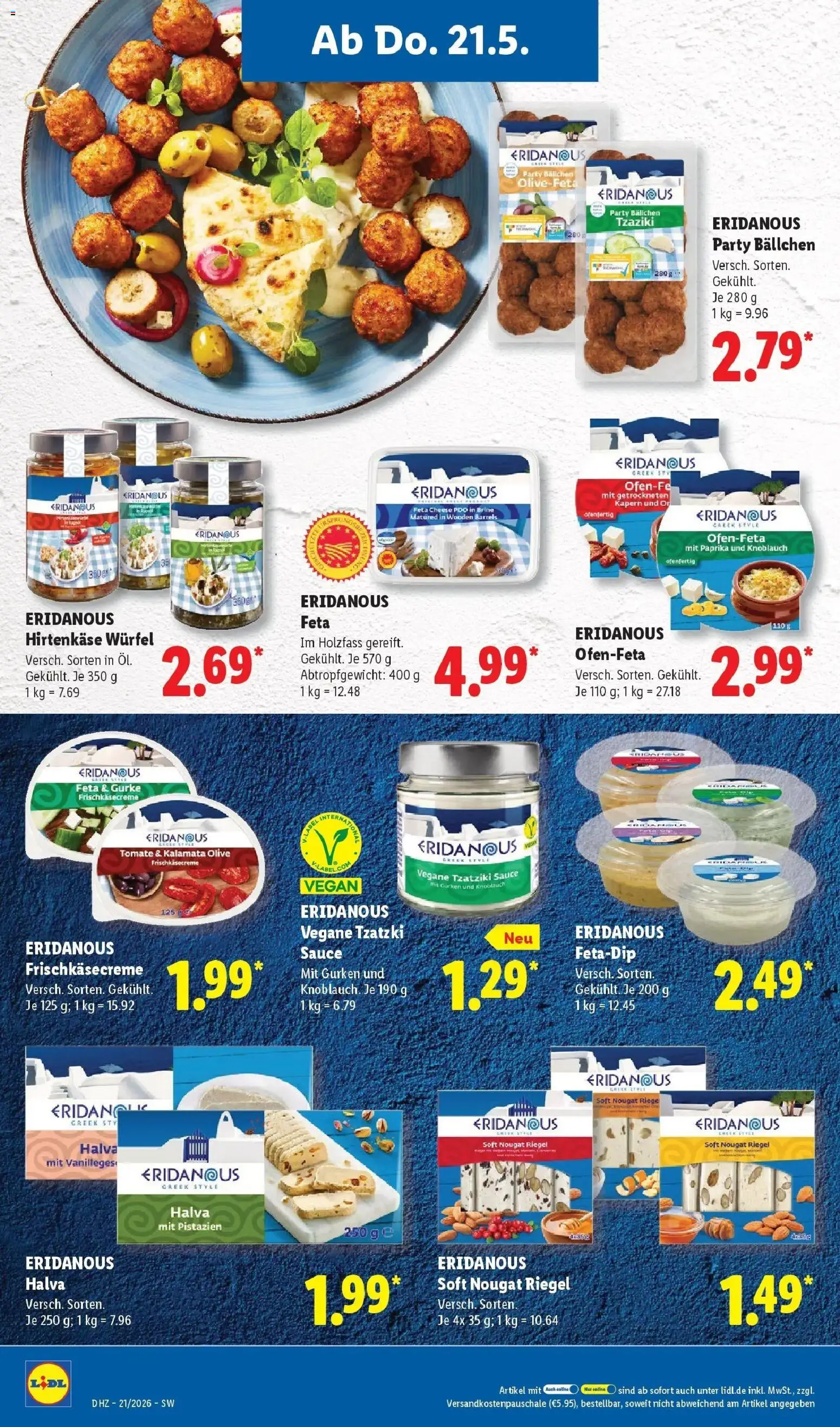 Lidl Prospekt Weikersheim – gültig ab 17.05.2026 | Seite: 58 | Produkte: Feta, Pistazien, Paprika, Gurken