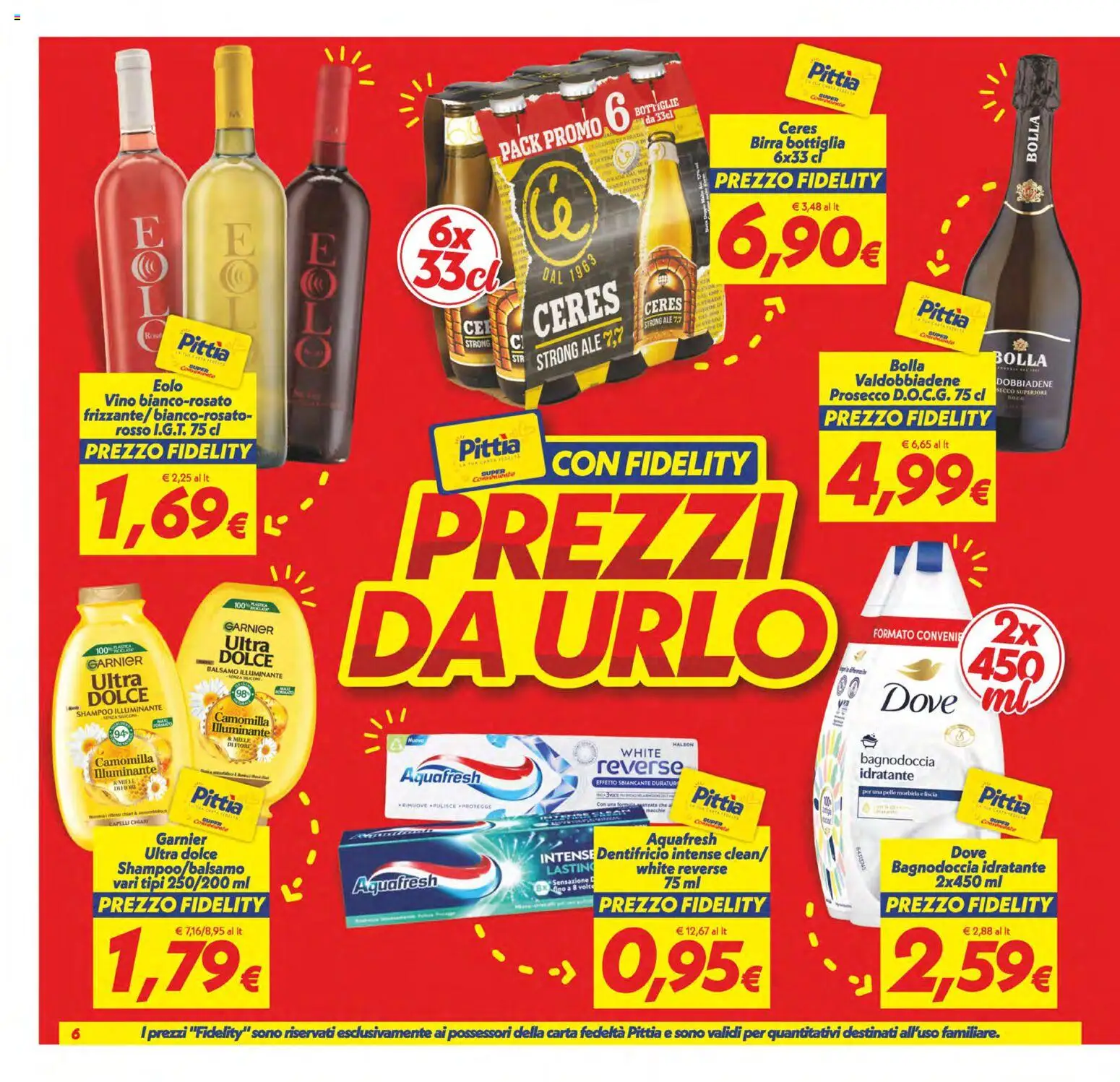 Volantino SuperConveniente del 02/10/2026 | Pagina: 6 | Prodotti: Shampoo, Birra, Vino, Ceres